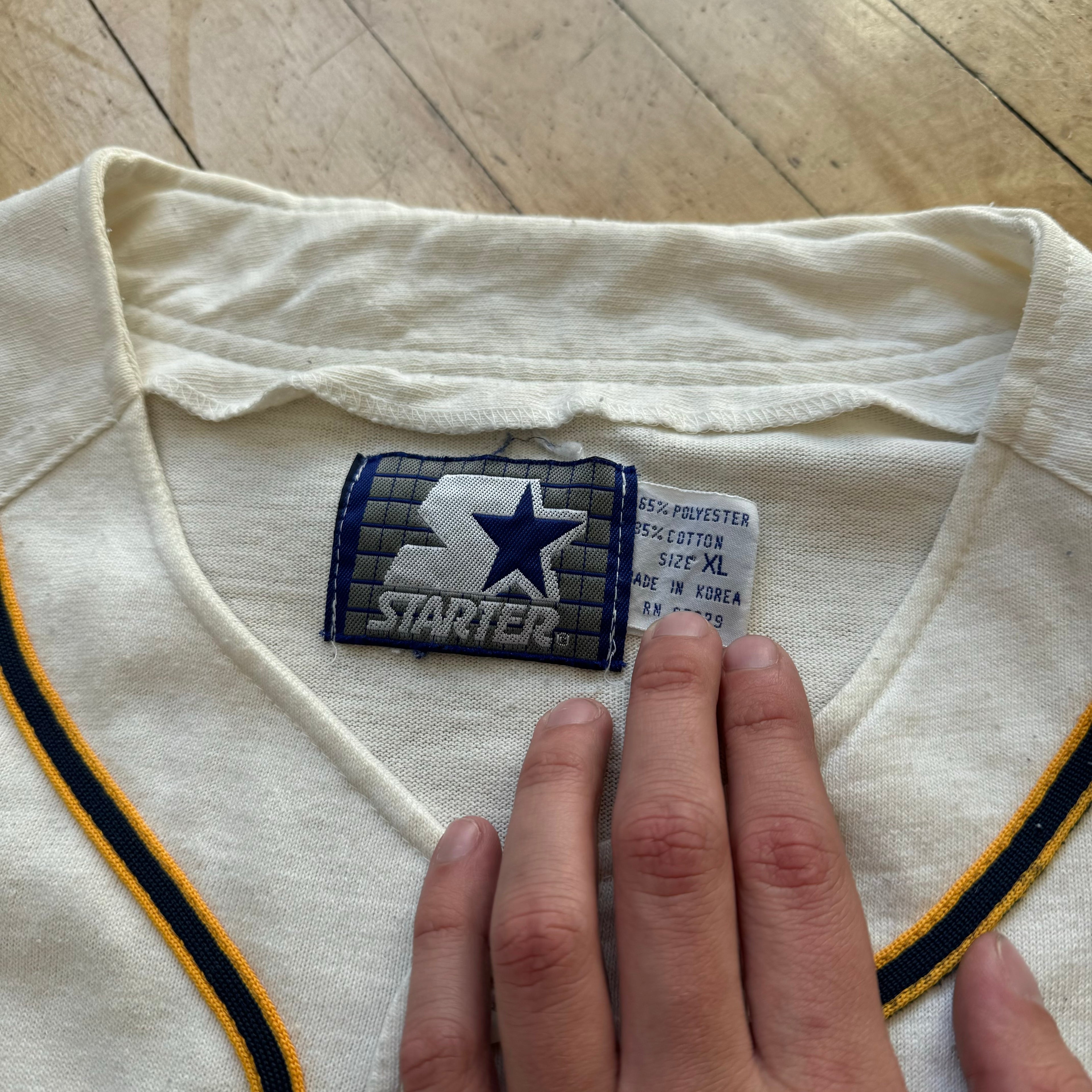 Vintage Starter Notre Dame Baseball Jersey Sz XL
