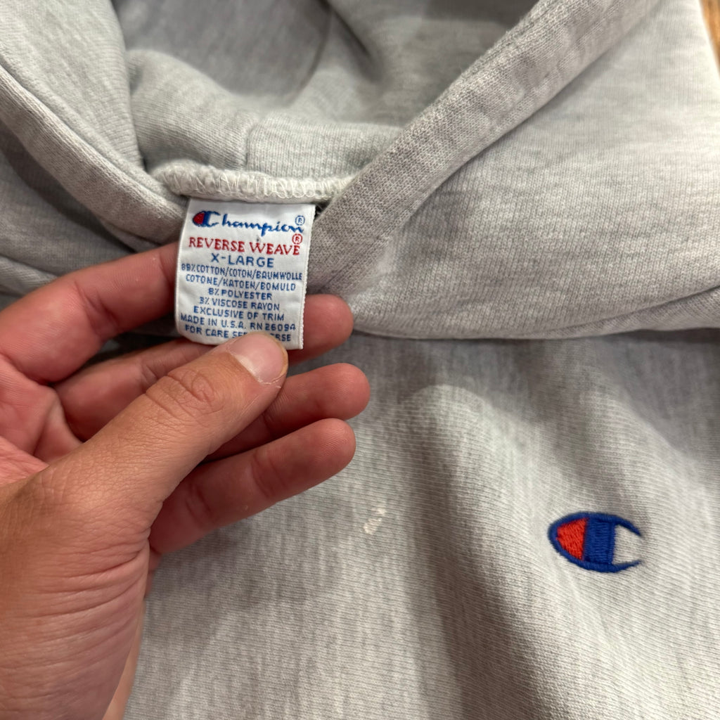 Vintage Champion Reverse Weave Blank Hoodie Sz XL