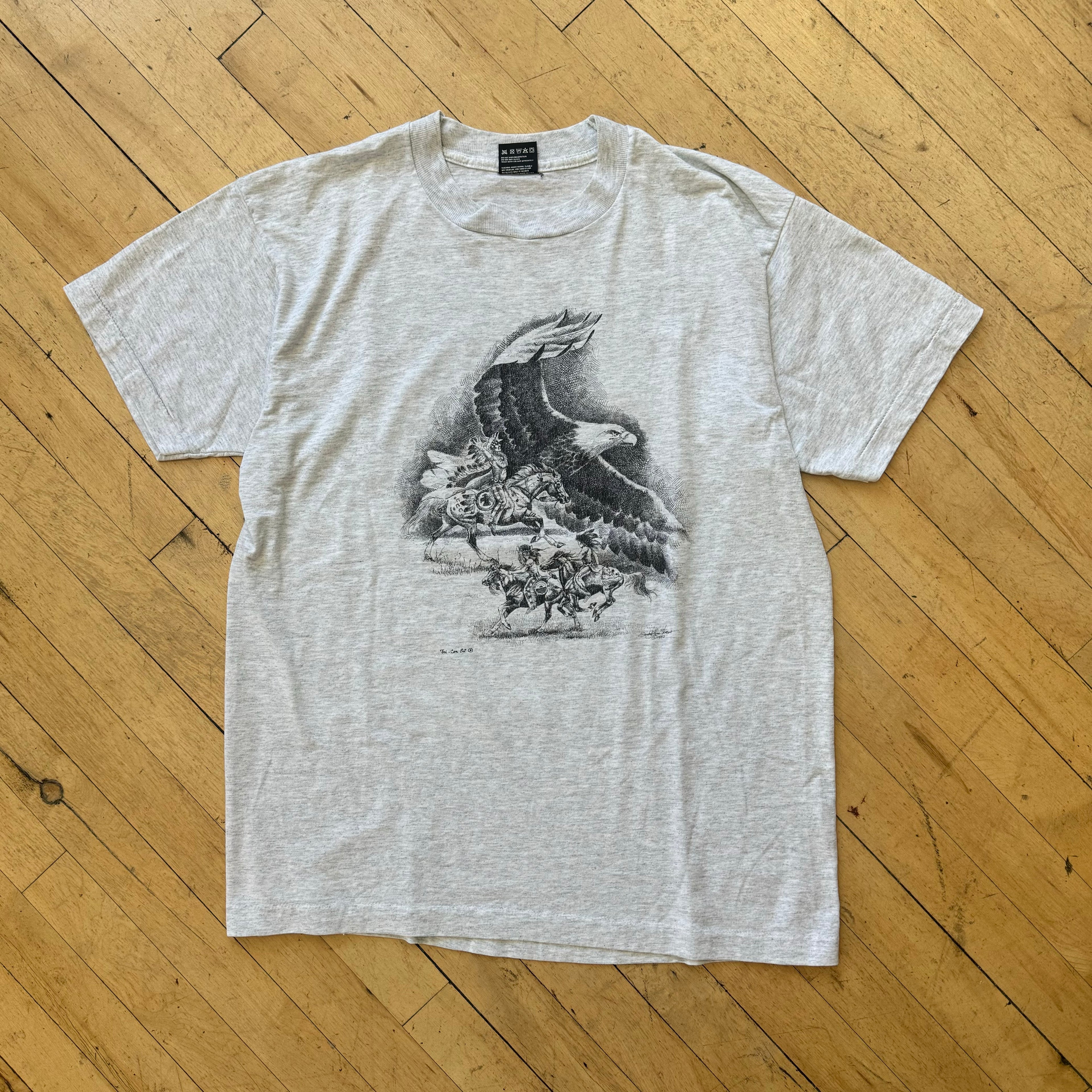 Vintage Eagle Nature Graphic T-shirt Sz L
