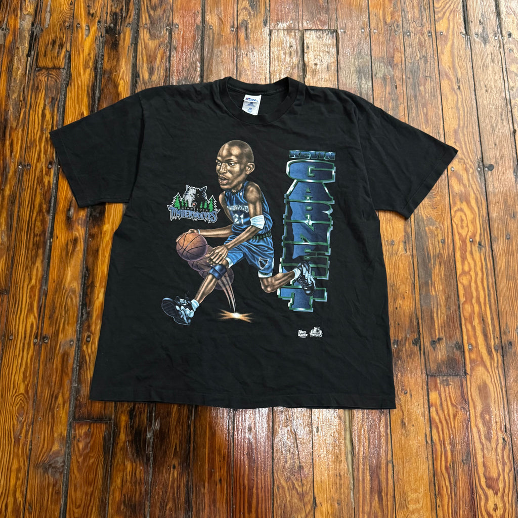Vintage Minnesota Timberwolves KG Character T-shirt Sz XXL