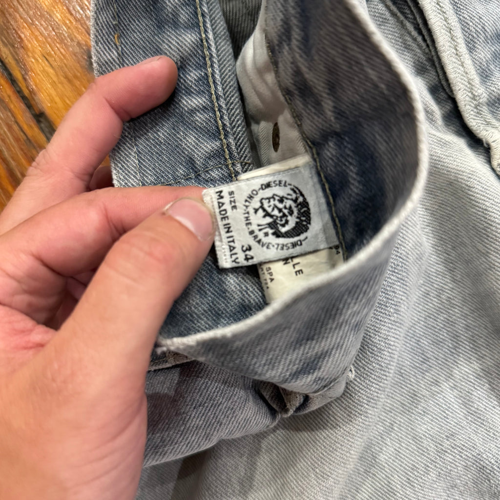Y2K Diesel Light Denim Jeans Sz 34