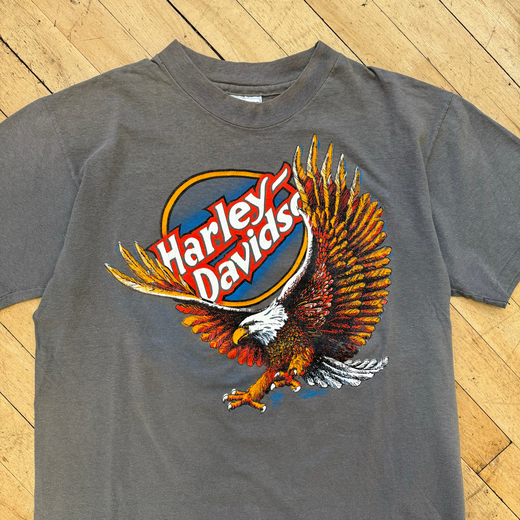 Vintage Harley Davidson Faded Motorcycle T-Shirt Sz L
