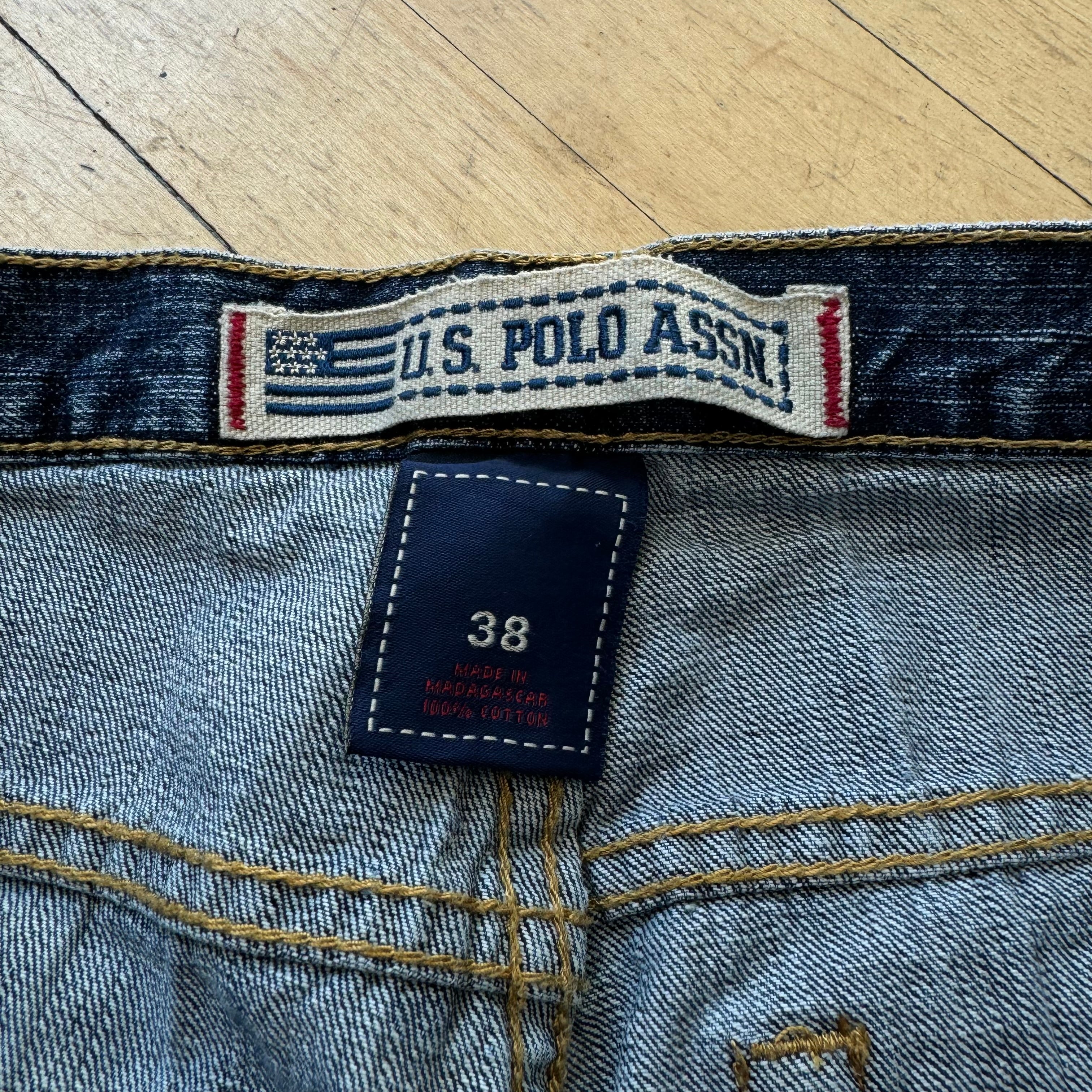 Y2K US Polo ASSN Denim Jean Shorts Sz 38