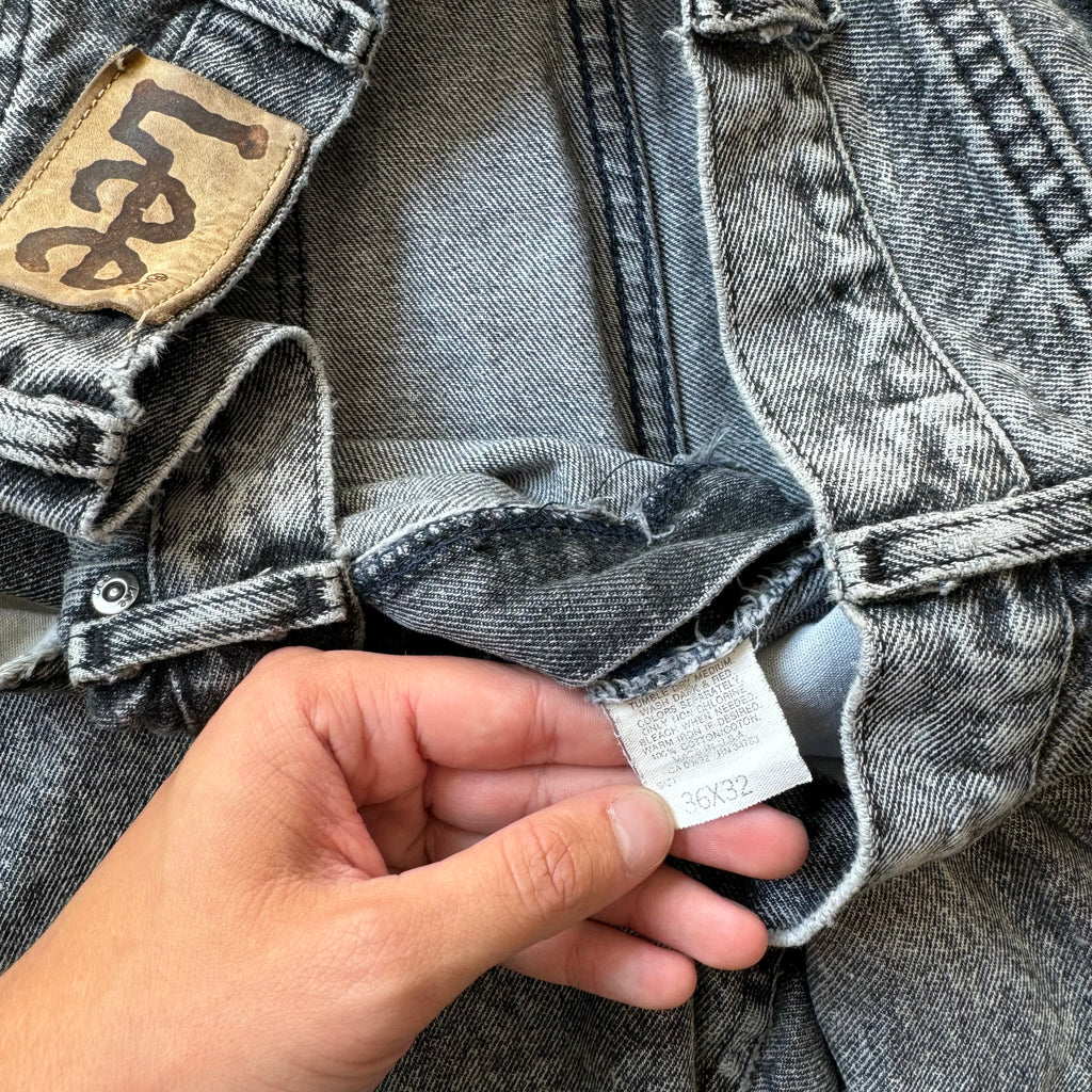 Vintage Lee Grey Denim Jeans Sz 36x32