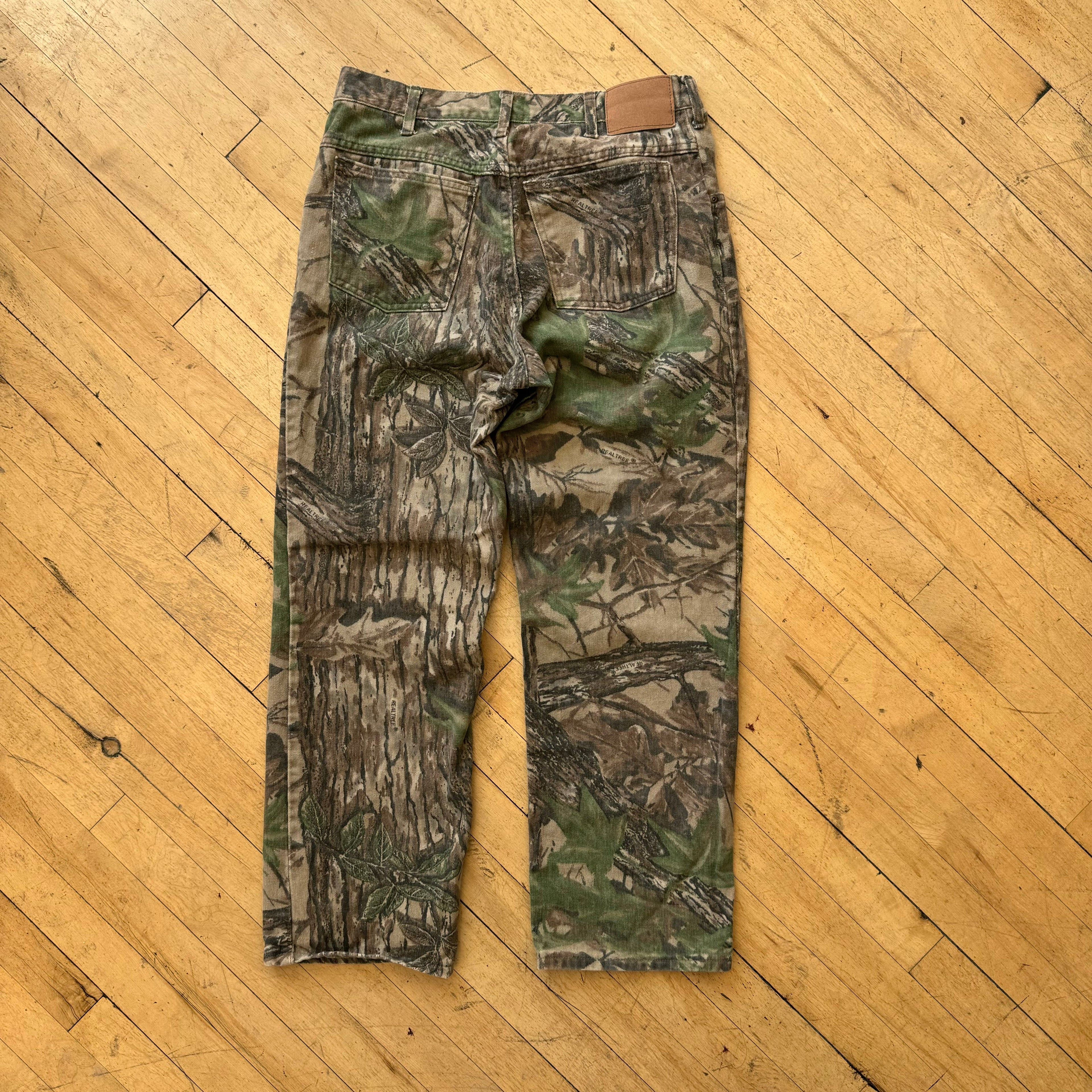 Vintage Camo Denim Jeans Sz 34