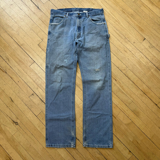 Vintage Thrashed Key Denim Jeans Sz 36x36