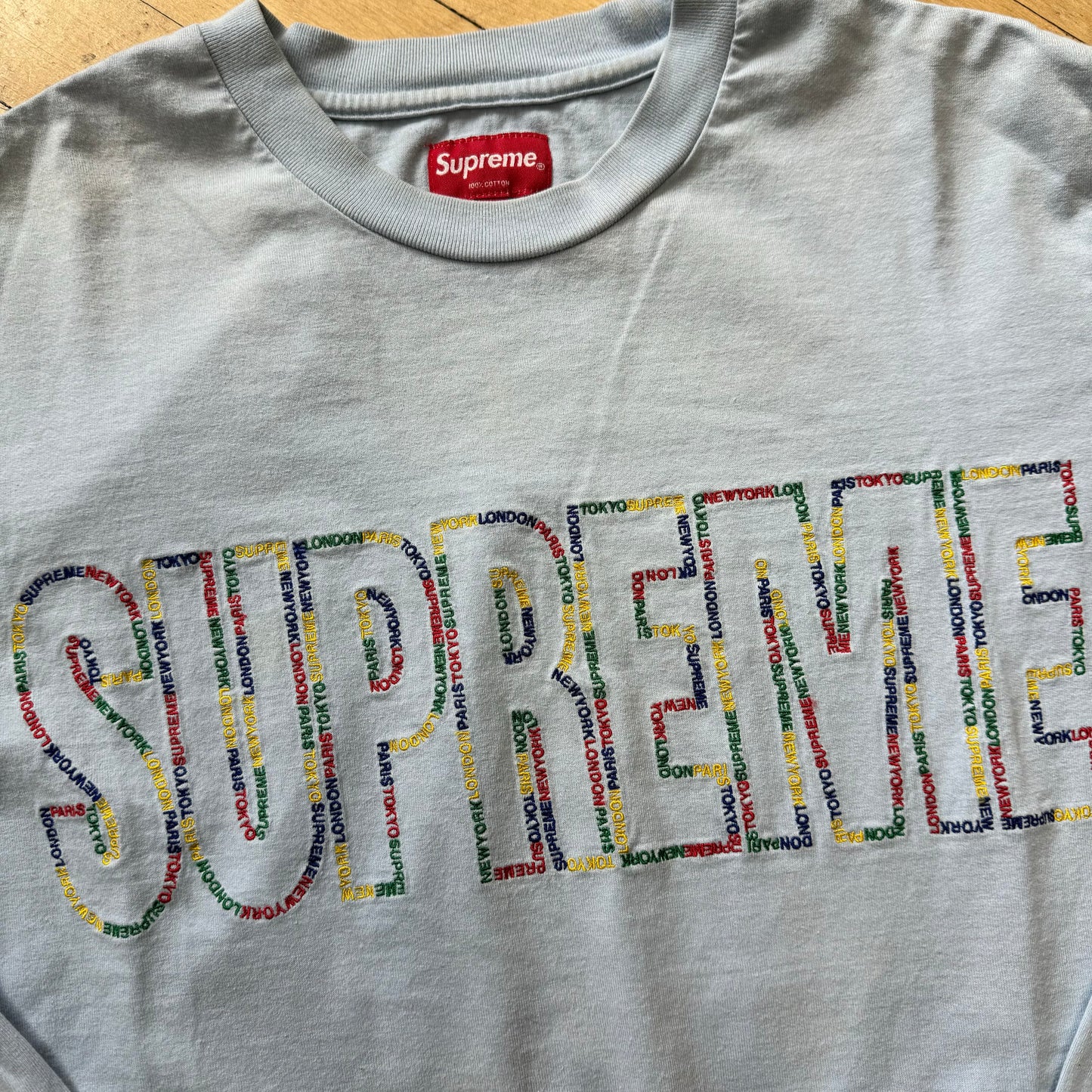 Supreme Embroidered Long sleeve T-shirt Sz M