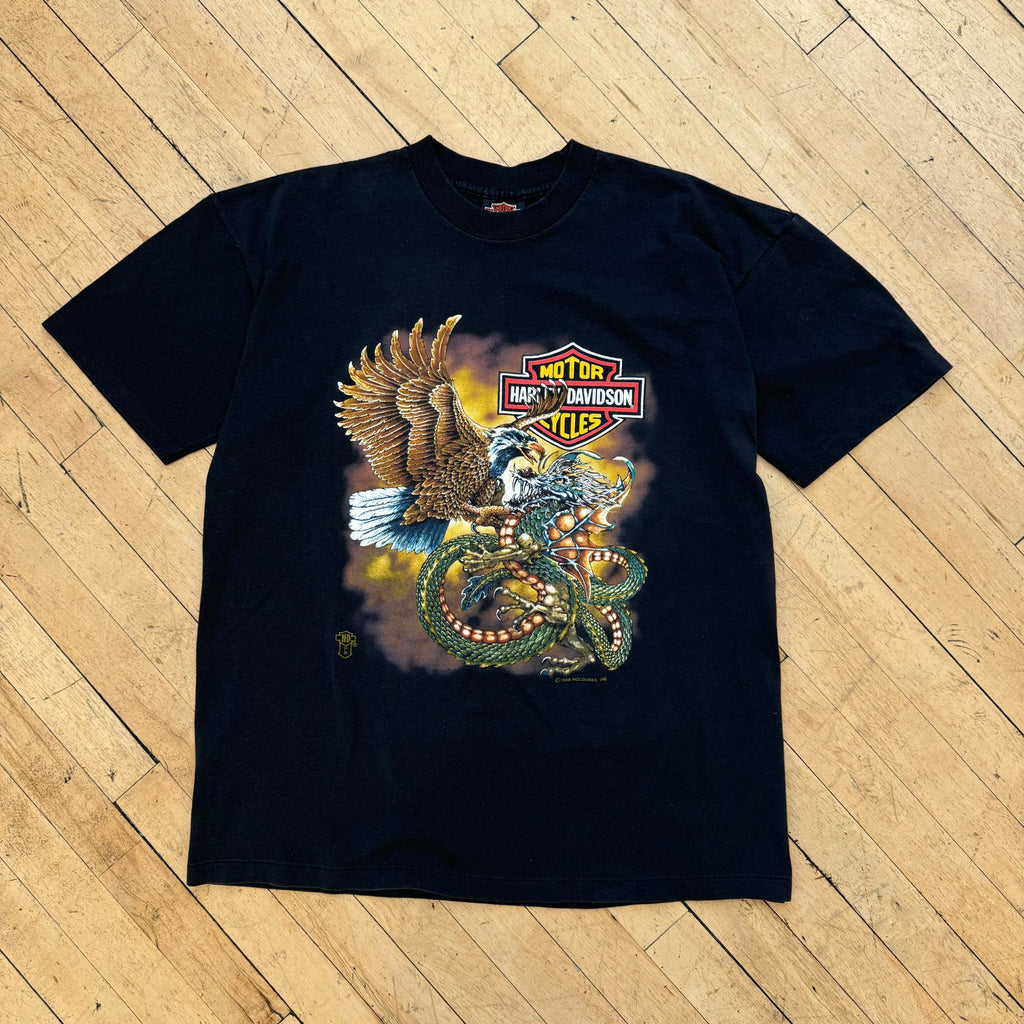 Vintage Harley Davidson Eagle & Snake T-shirt Sz M