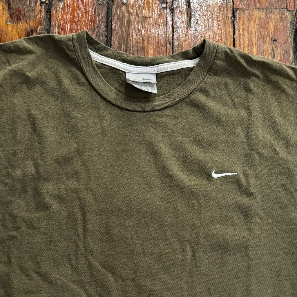 Vintage Olive Nike Simple Swoosh T-shirt Sz L