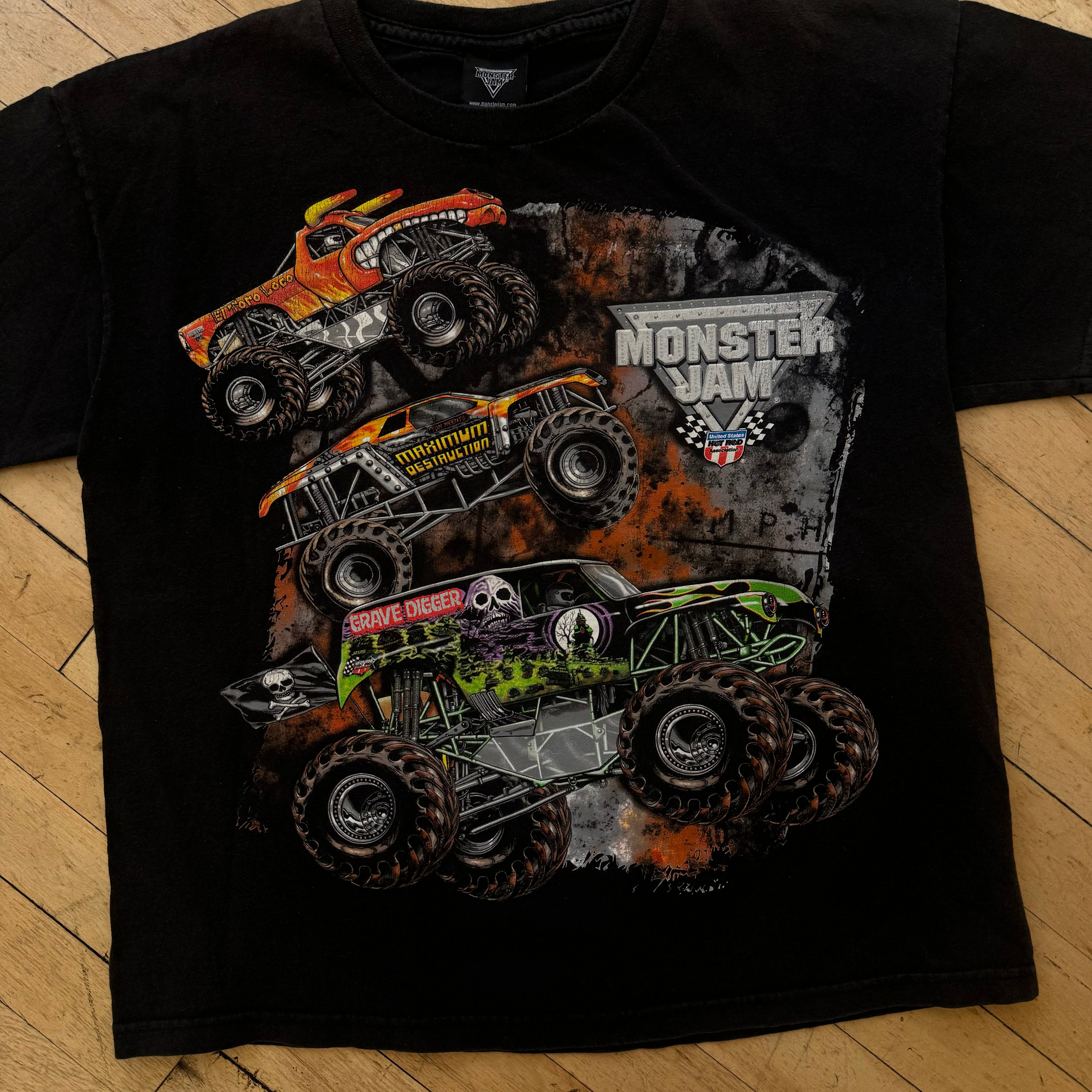 Vintage Monster Jam T-shirt Sz YTH L (XS)