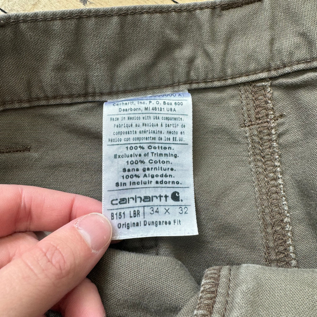 Vintage Carhartt Cargo Khaki Pants Sz 34x32