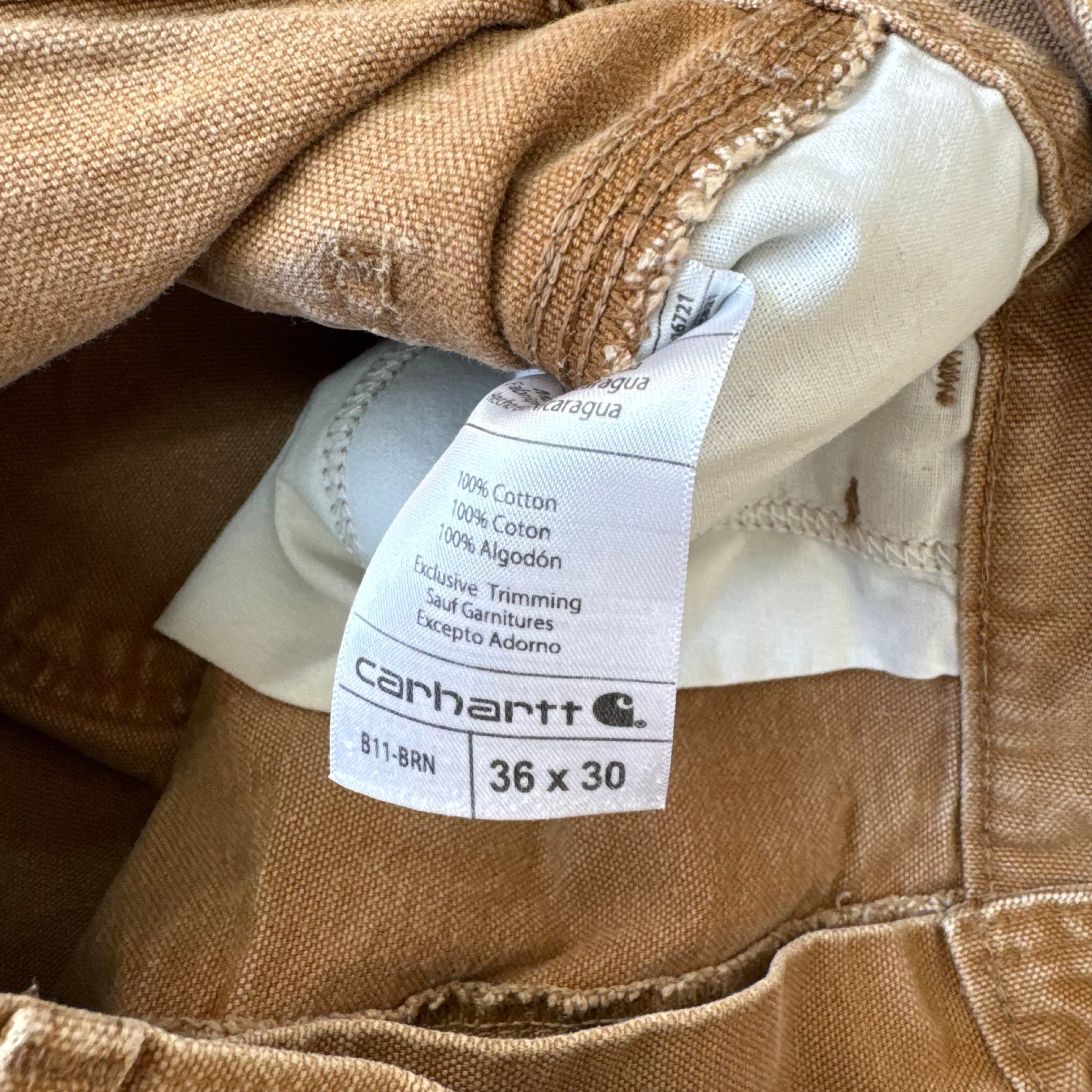 2000s Carhartt Khaki Denim Jeans Sz 36x30