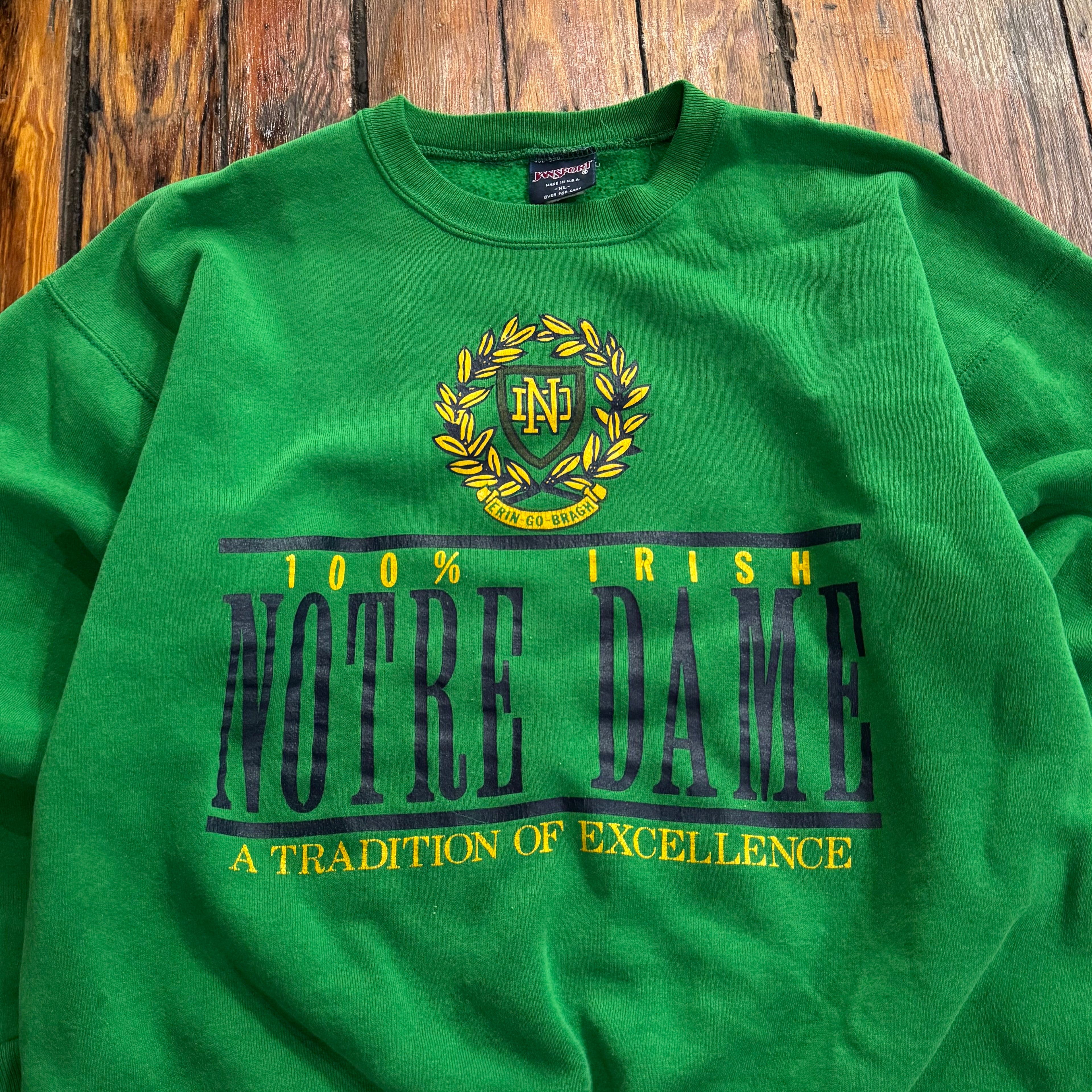 Vintage Notre Dame Irish Crewneck Sz L