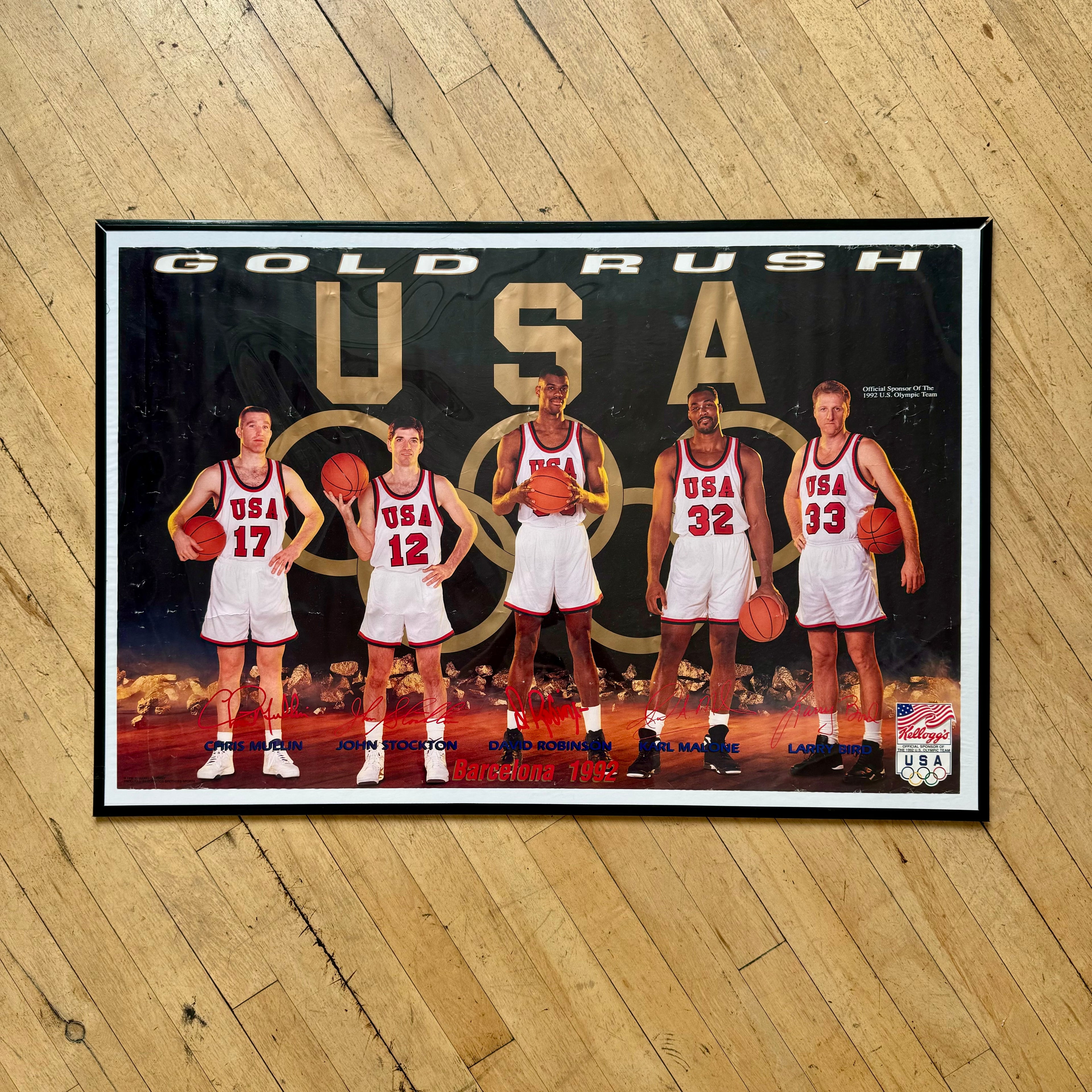 1992 USA Basketball Gold Rush Poster