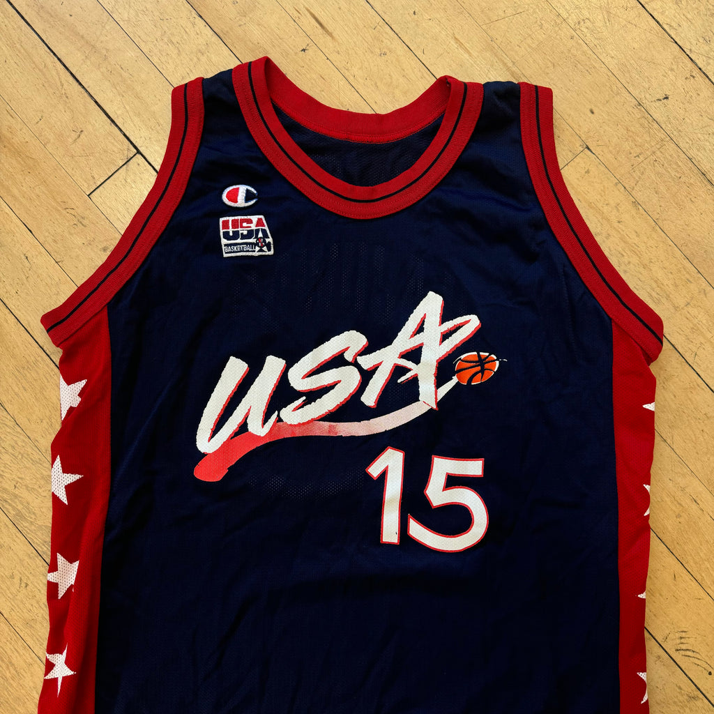 Vintage Champion USA Basketball Jersey Sz YTH XL