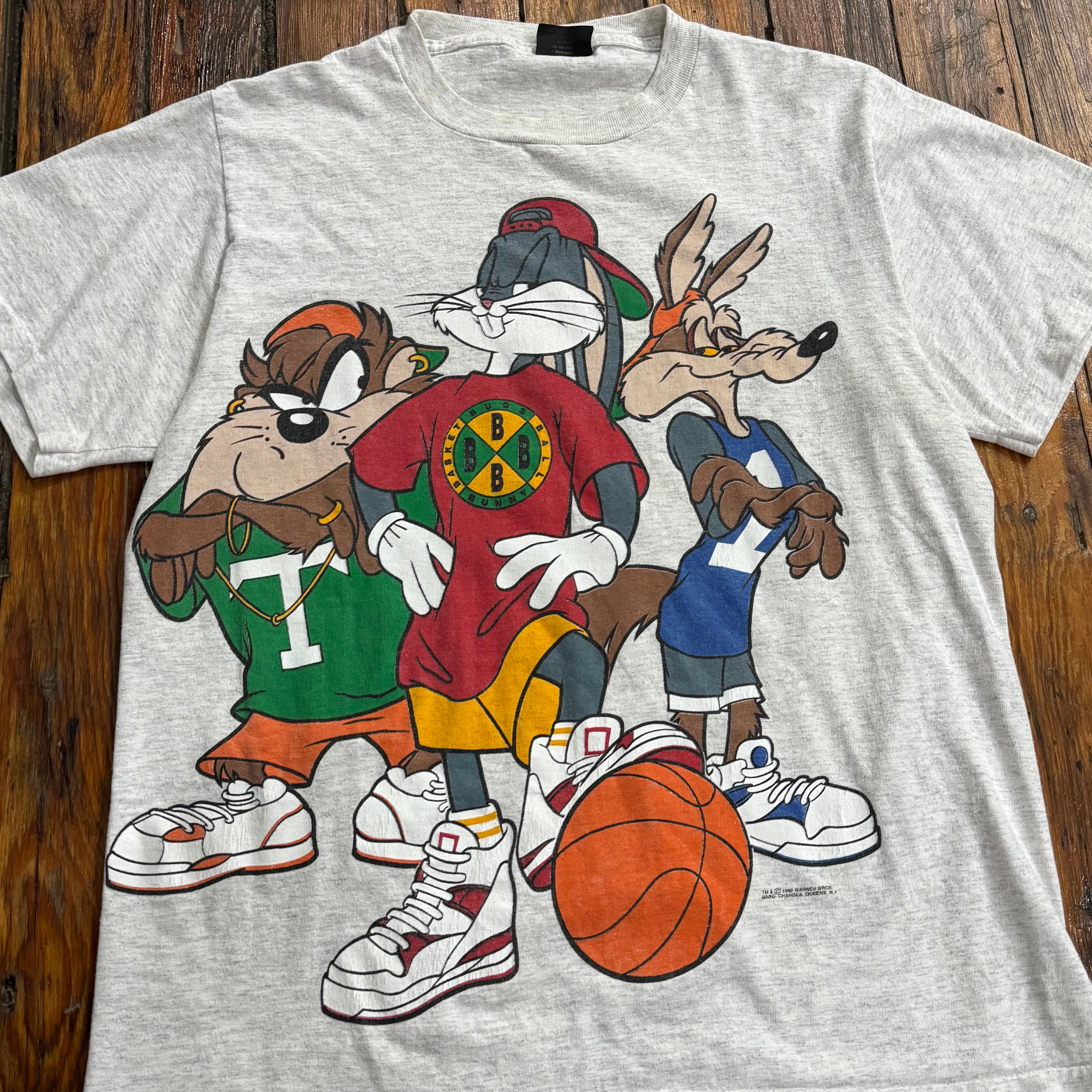 Vintage Looney Tunes Hip Hop Basketball T-shirt Sz L