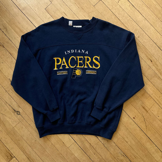 Vintage Indiana Pacers SpellOut CrewNeck Sz L