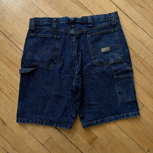 Vintage Wrangler Dark wash Carpenter Denim Shorts Sz 38