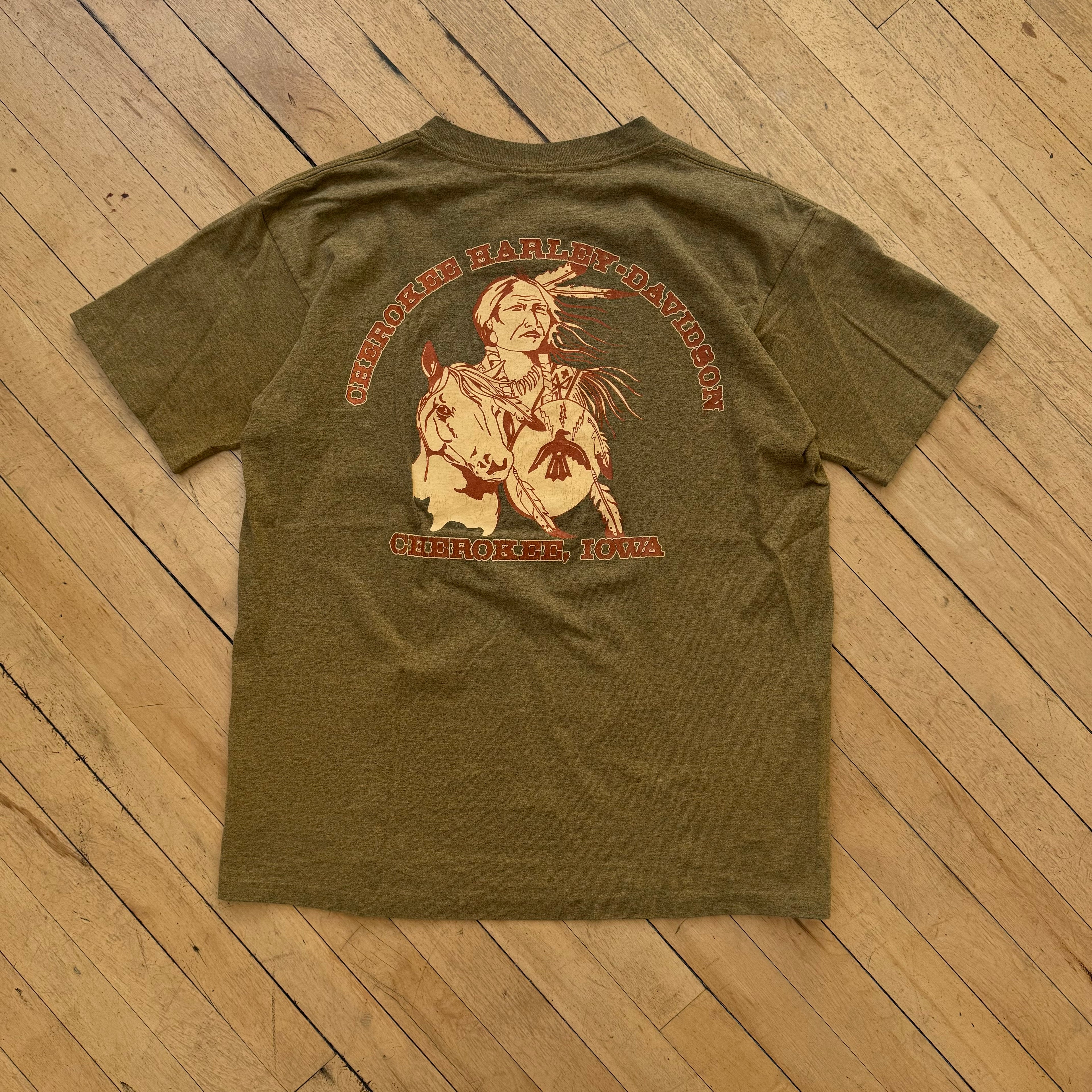 Vintage Harley Davidson Cherokee Iowa T-shirt Sz L
