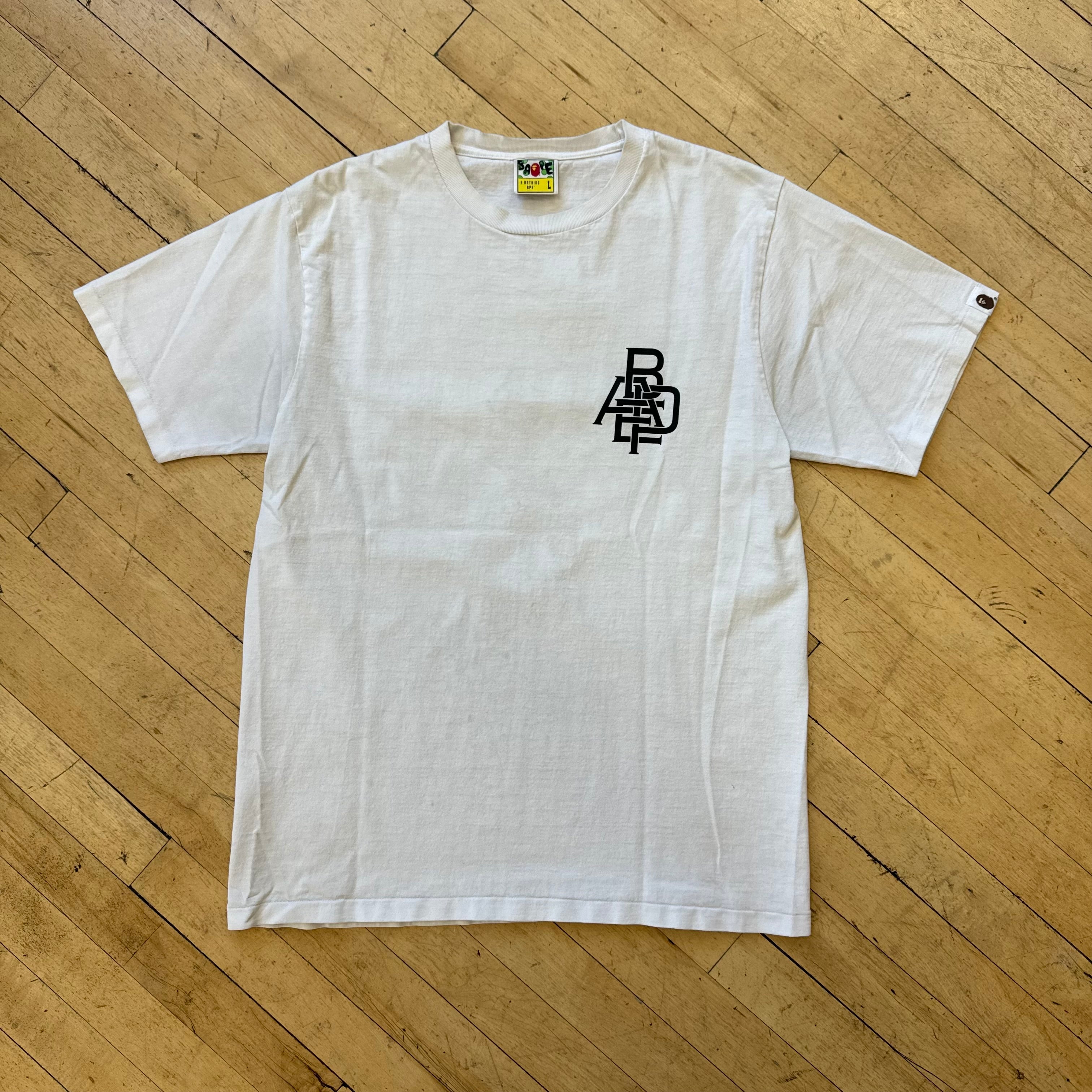 Bathing Ape Bape Letter T-shirt Sz L