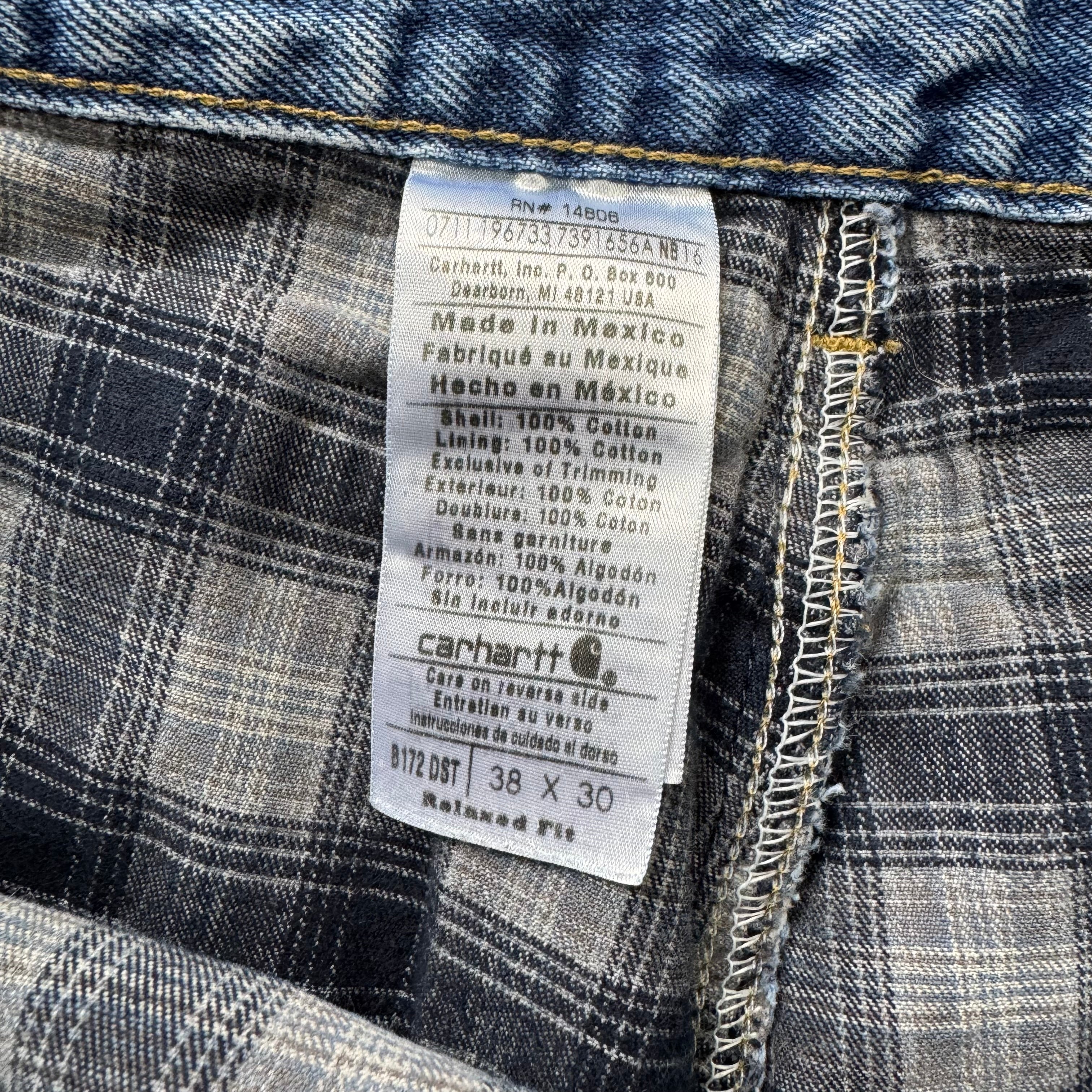 Vintage Carhartt Lined Denim Jeans Sz 38x30