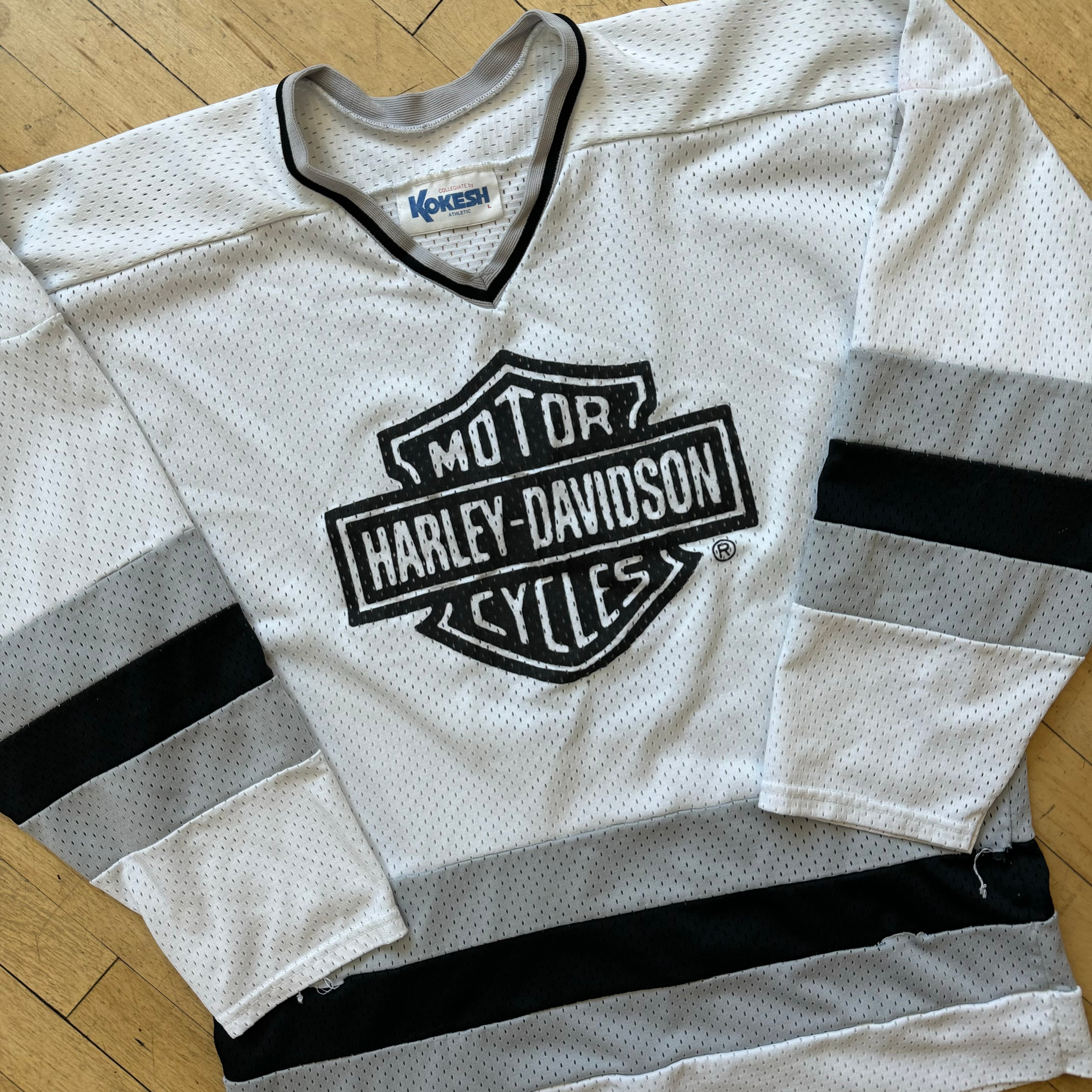 Vintage Harley Davidson Hockey Jersey Sz L