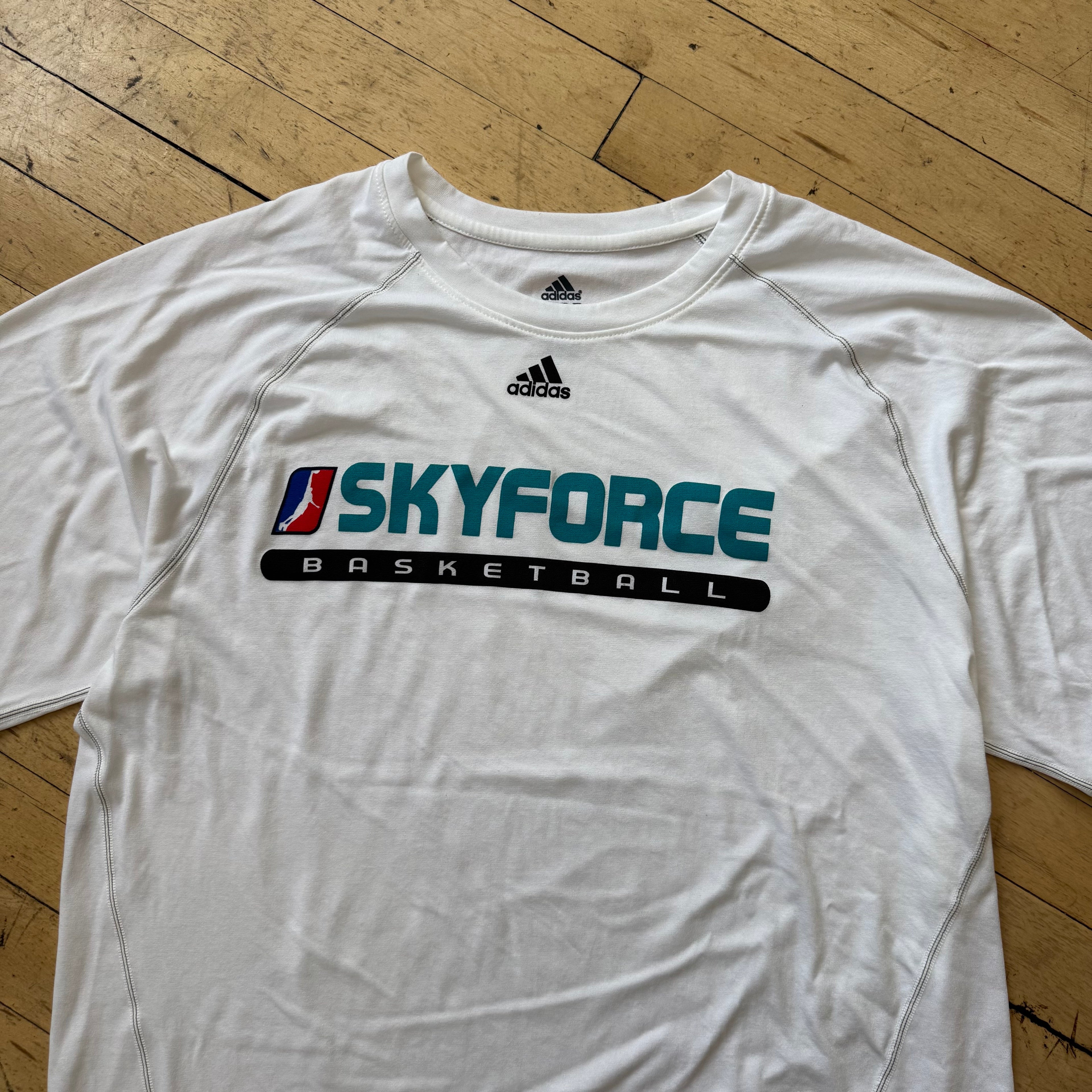 Y2K Sky Force Adidas Dri-Fit T-shirt Sz L