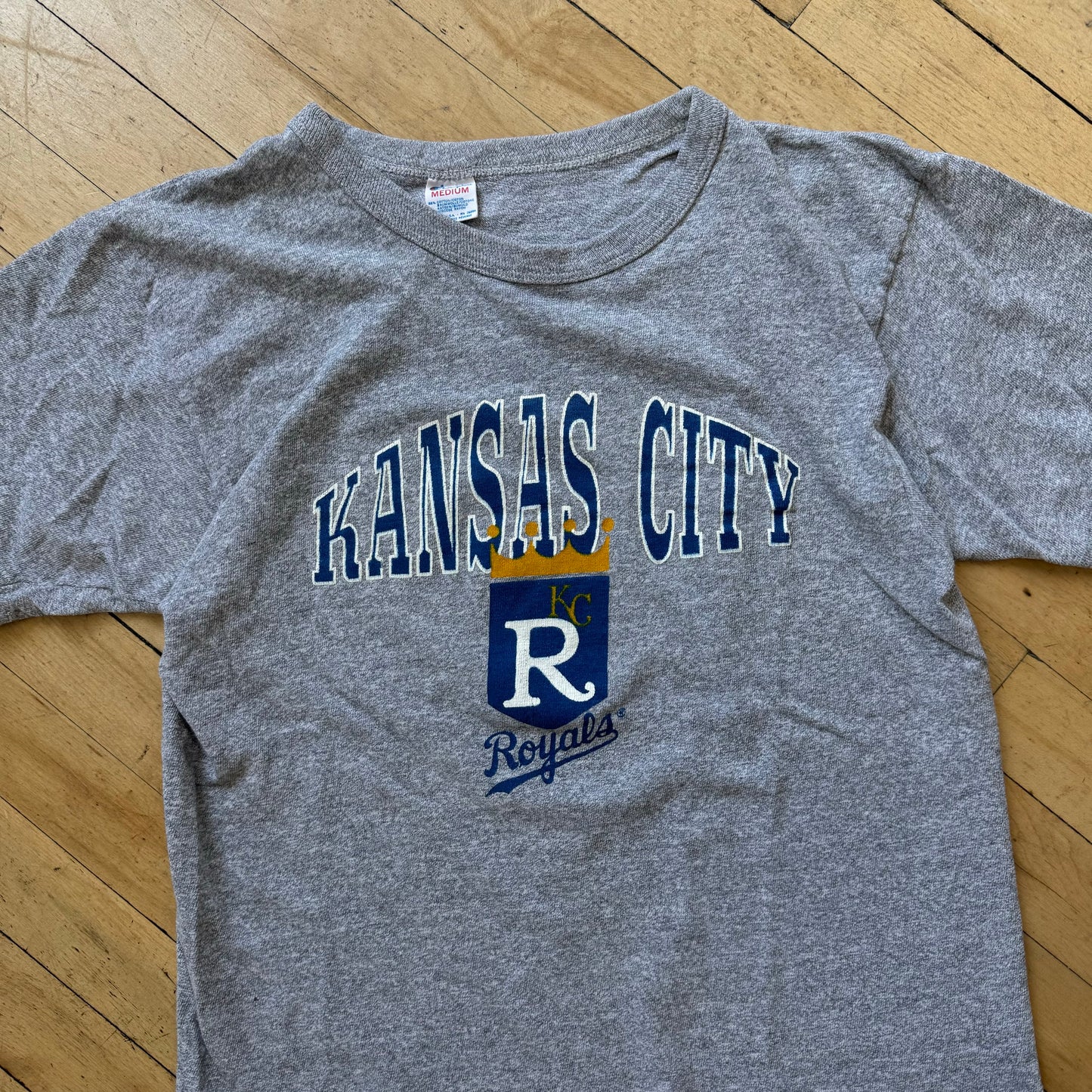 Vintage Champion Kansas City Royals SpellOut T-shirt Sz M