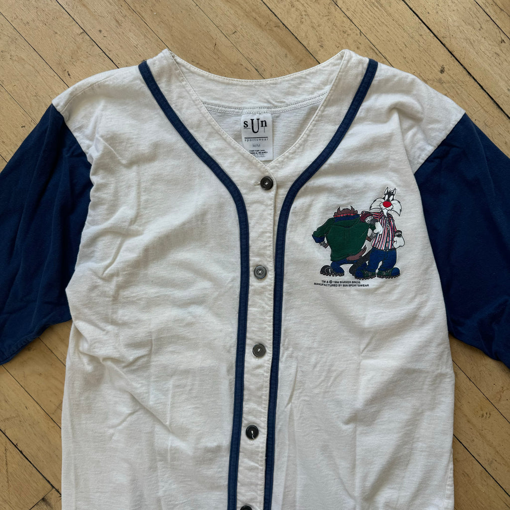 Vintage Looney Tunes Baseball Style T-shirt Sz M