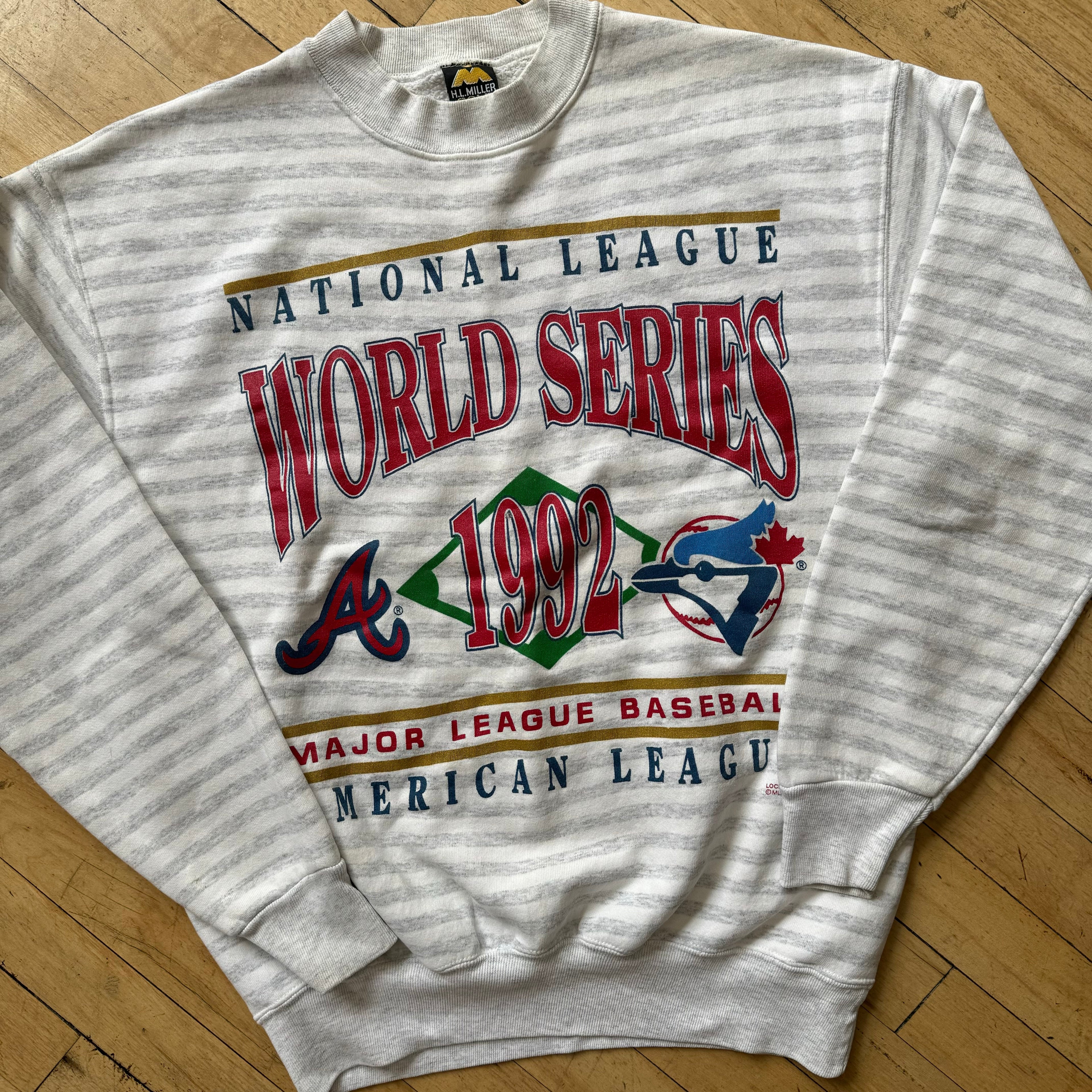 Vintage Striped World Series CrewNeck Sz L