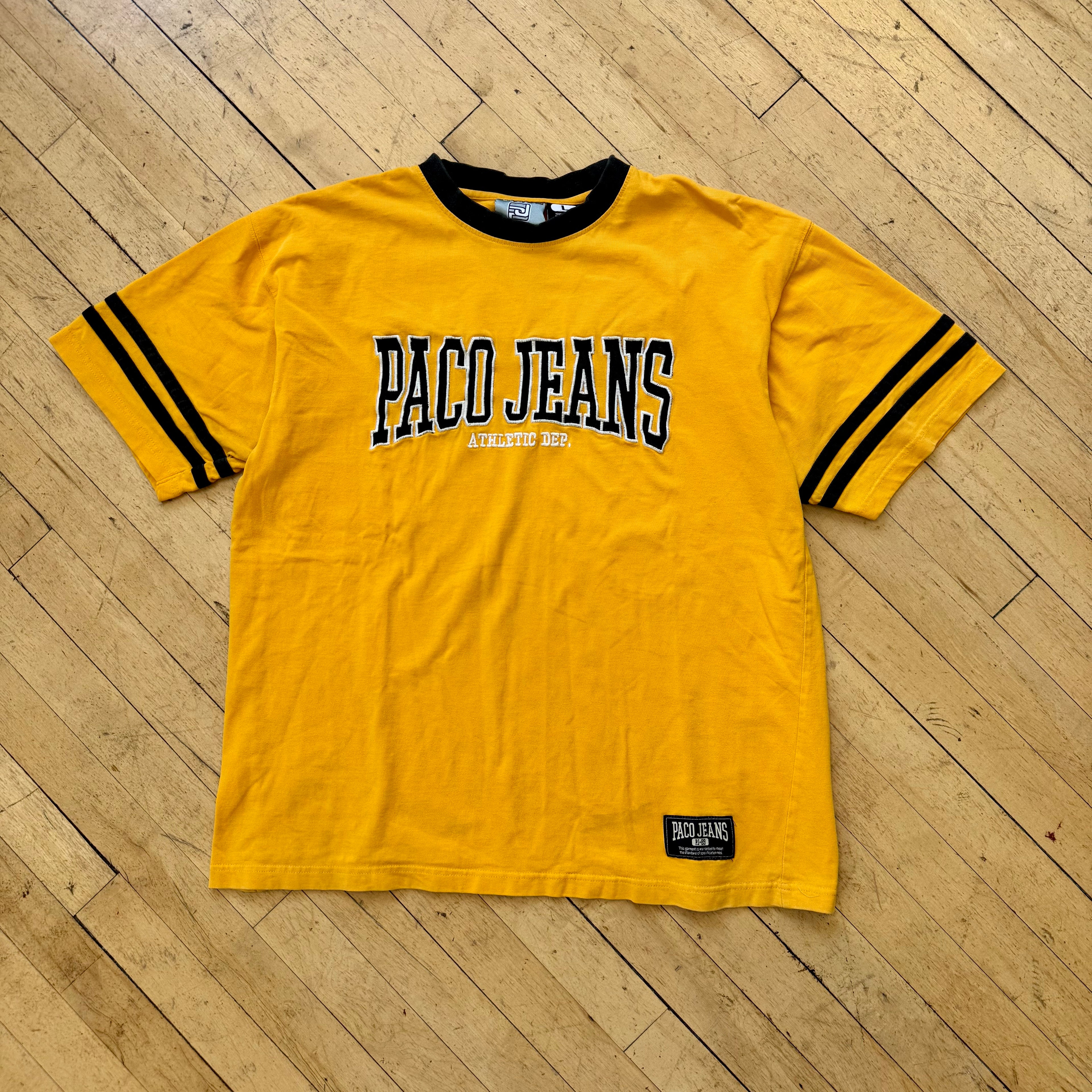 Y2K Paco Jeans SpellOut T-shirt Sz L