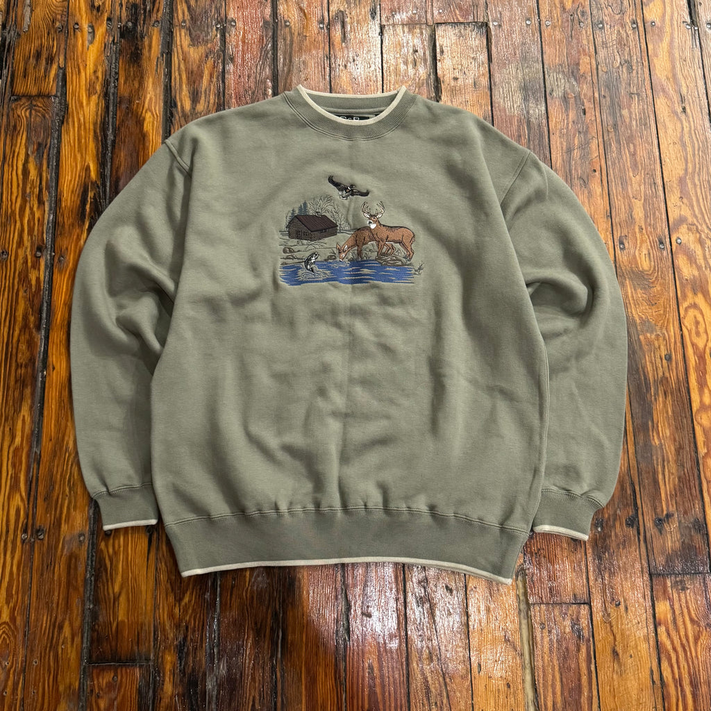 Vintage Deer Wildlife Crewneck Sz XL