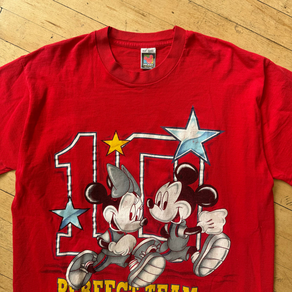 Vintage Mickey Mouse Team T-shirt Sz L