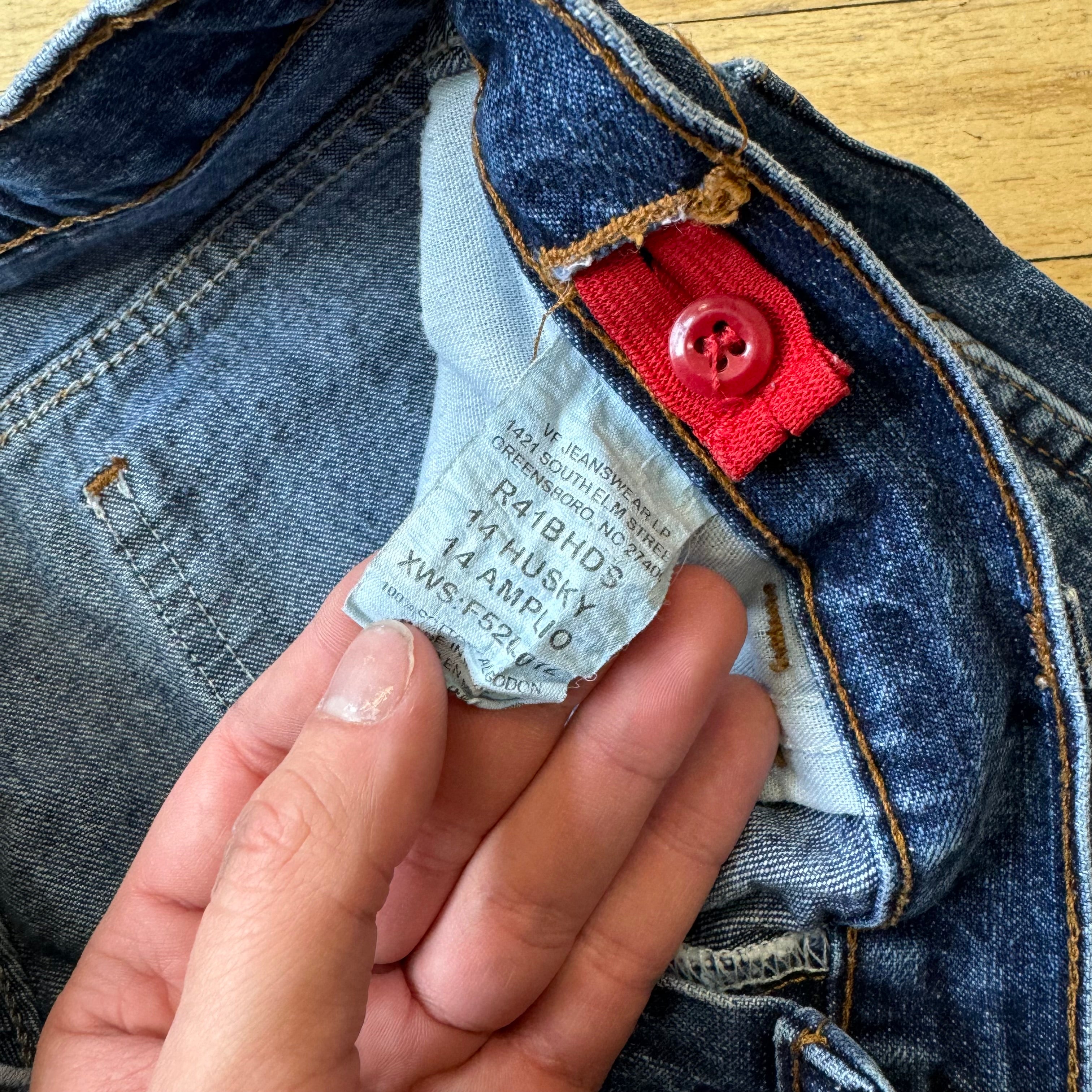Vintage Cargo Denim Jeans Sz 14