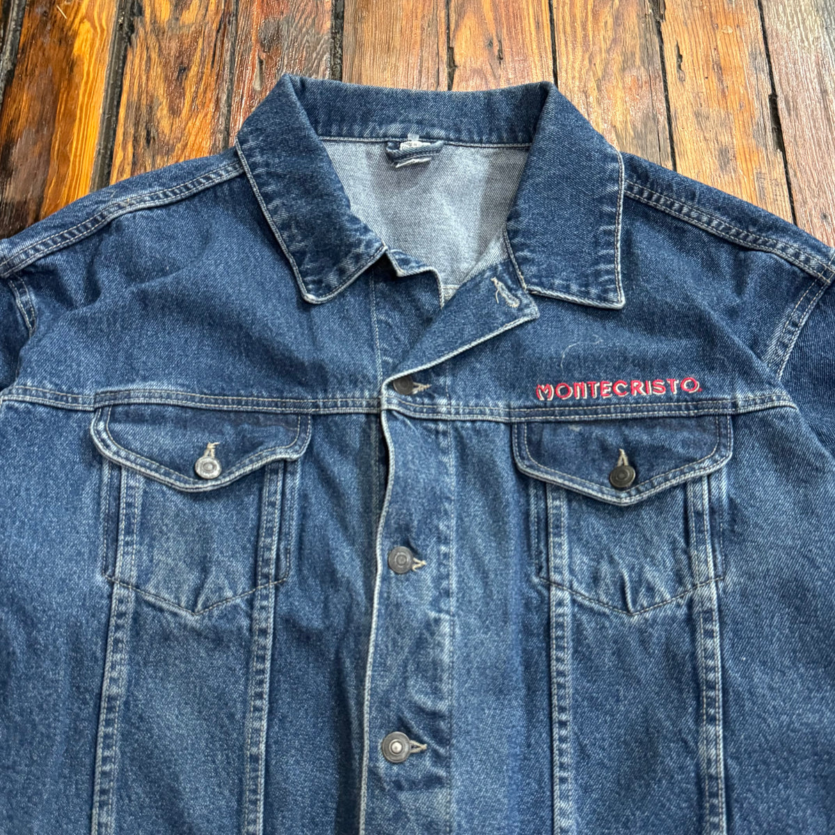 Vintage Montecristo Denim Jean Jacket Sz XL