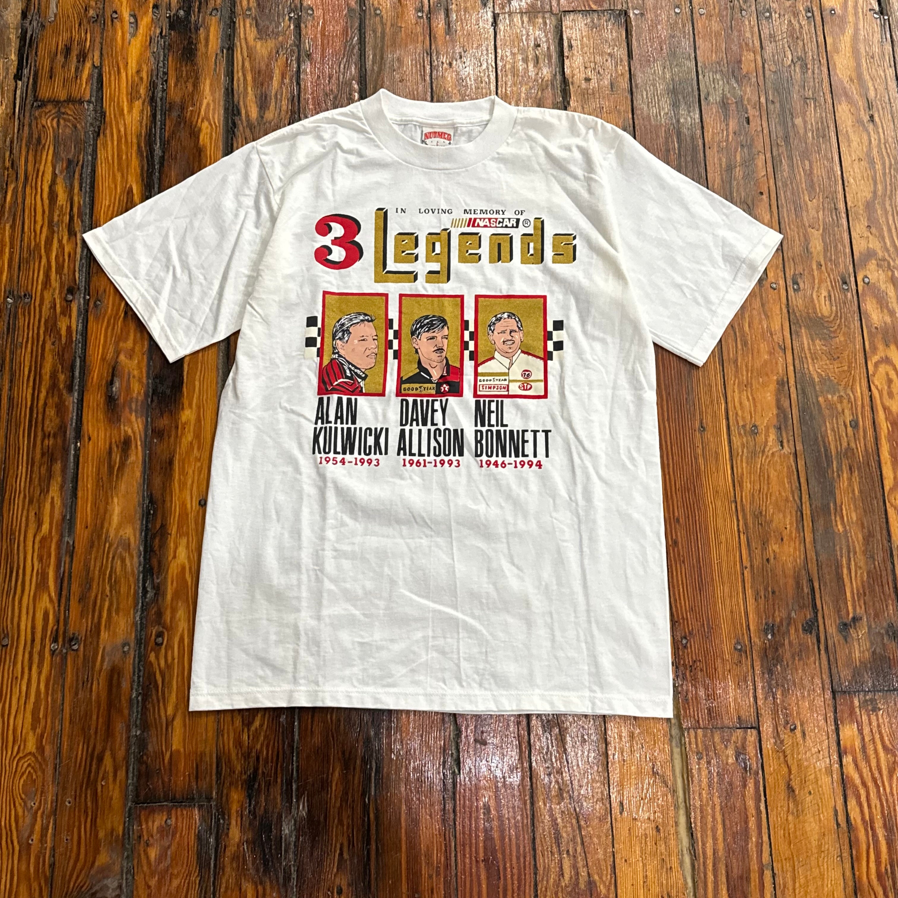 Vintage Three Legends NASCAR T-shirt Sz L