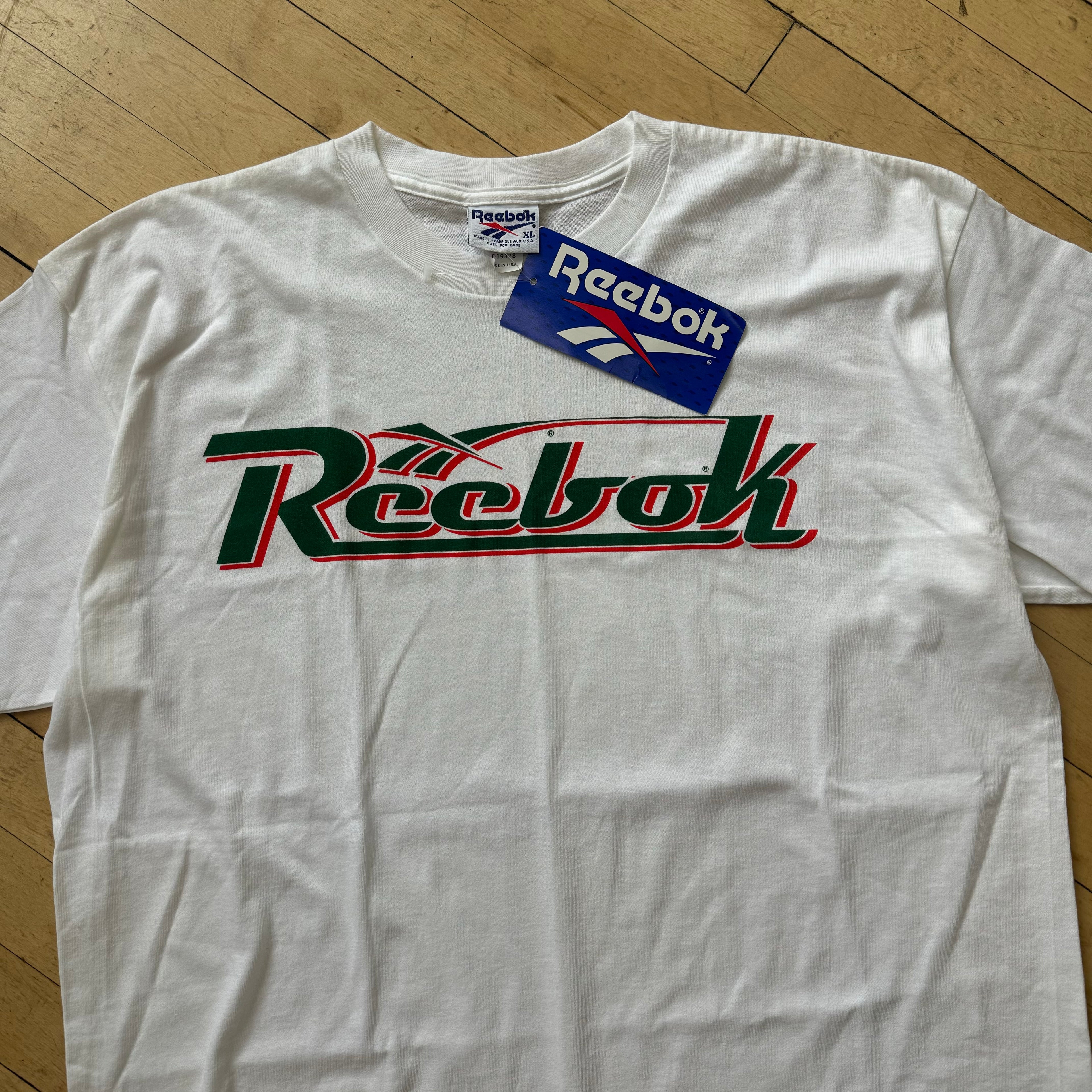 Vintage Reebok SpellOut T-shirt NWT Sz XL