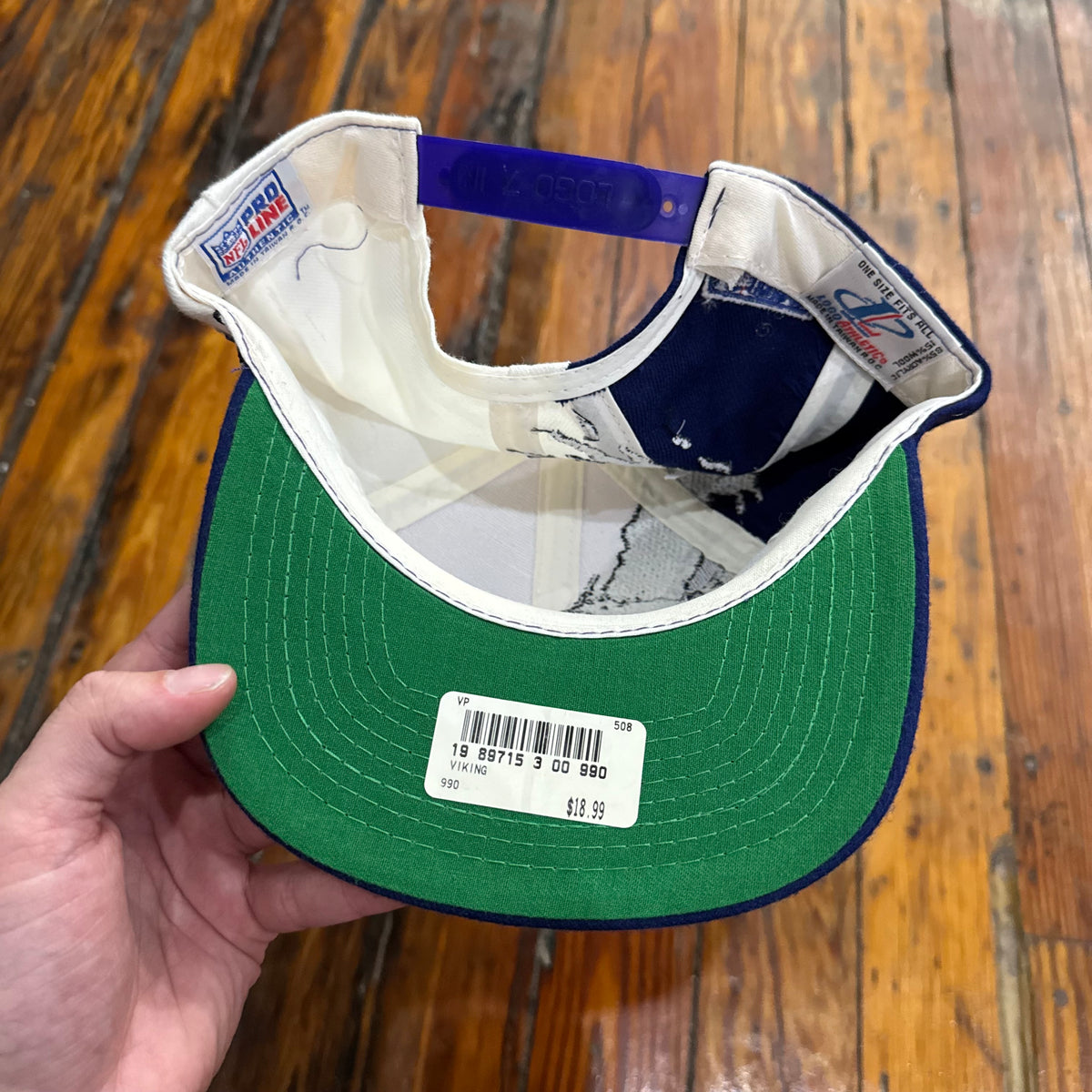 Vintage Minnesota Vikings Logo Athletic Splash Snapback Hat (NEW)