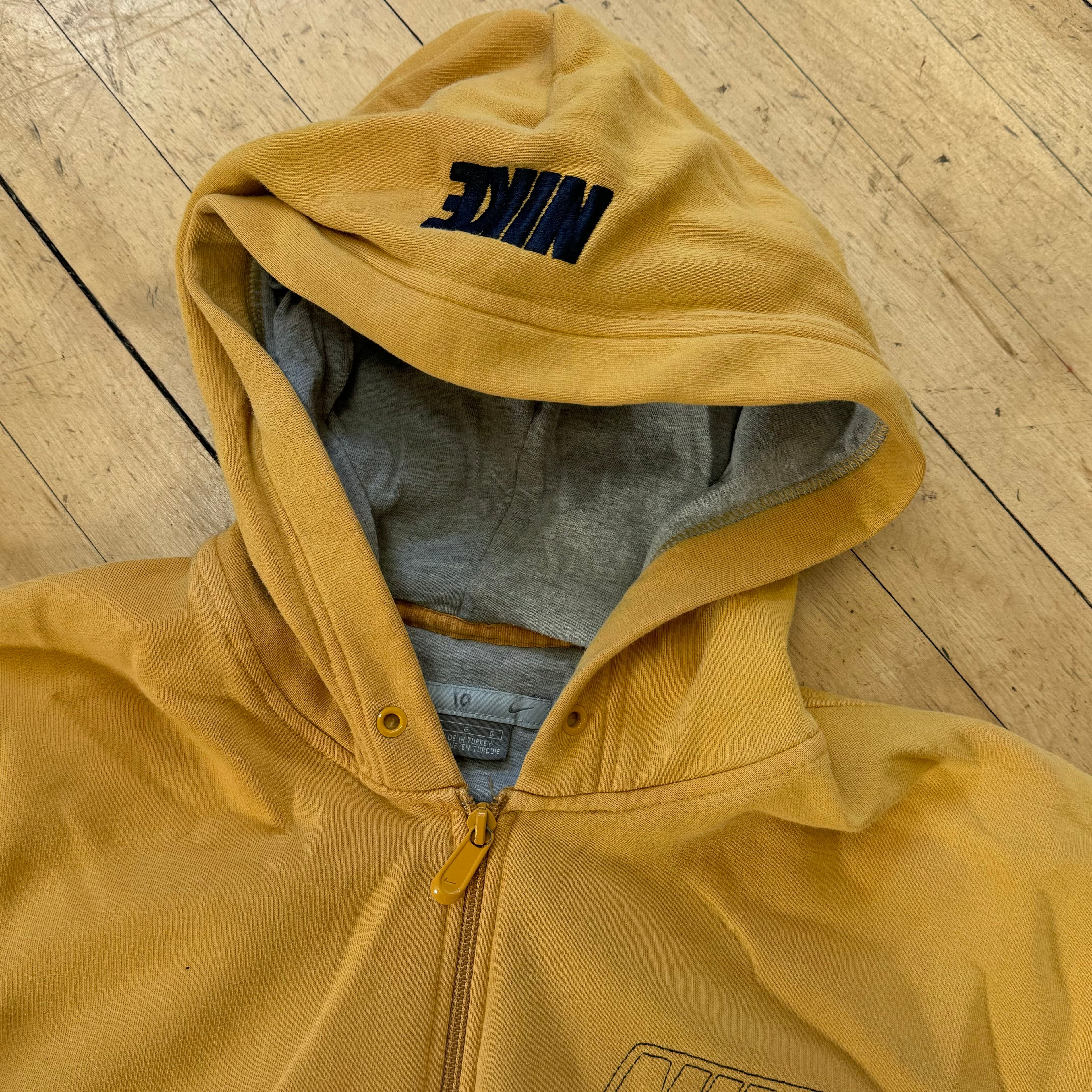 Vintage Yellow Nike Quarter Zip Pull over Jacket Sz L