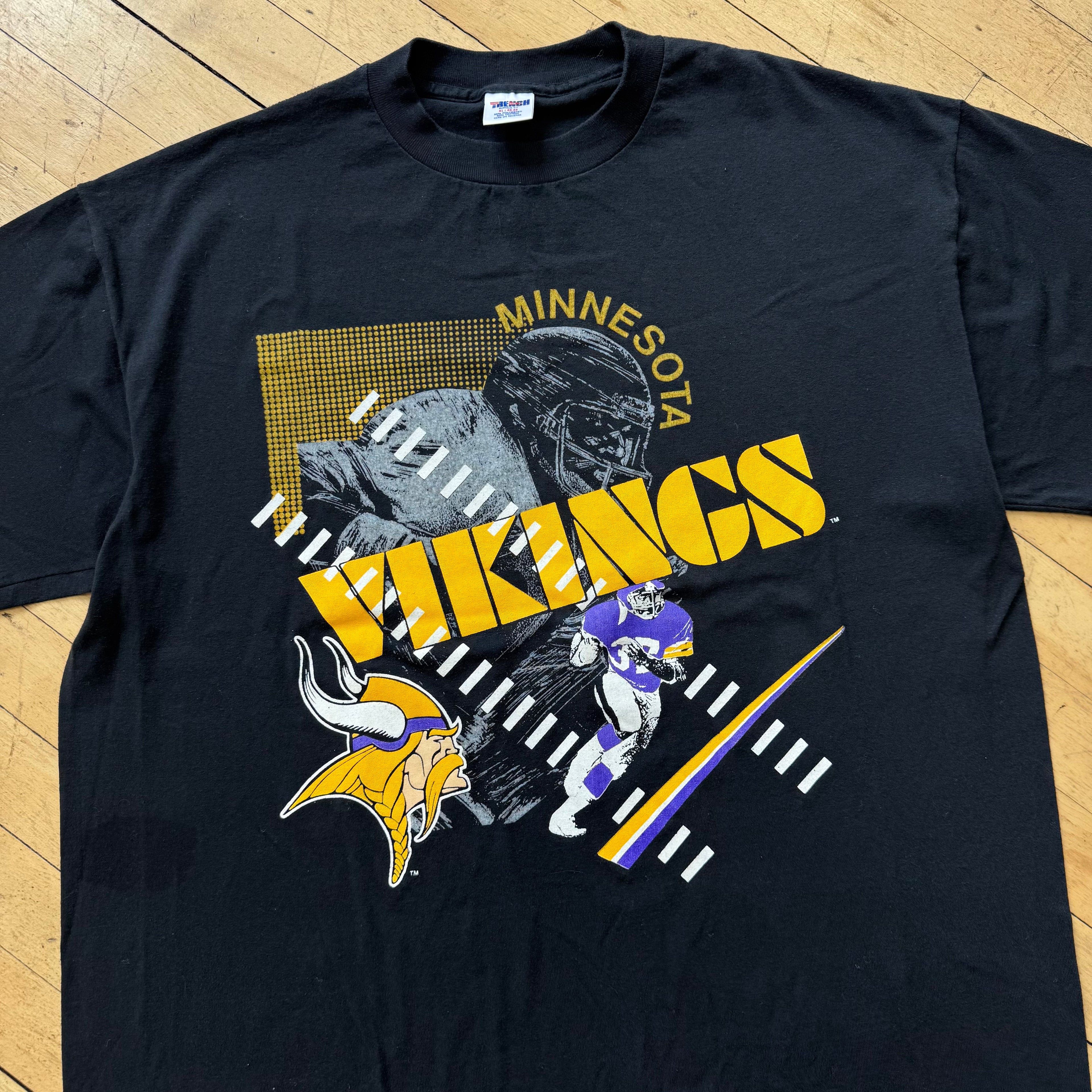 Vintage Trench Minnesota Vikings T-shirt Sz L