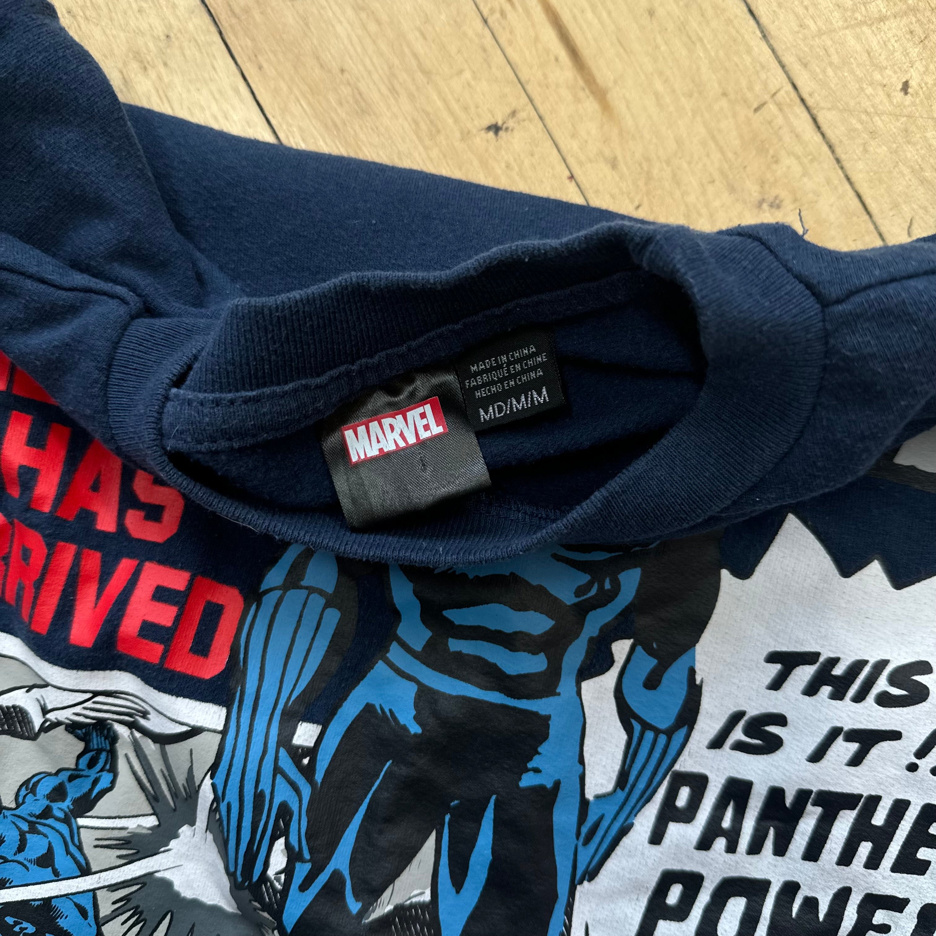 Y2K Marvel Black Panther Crewneck Sz YTH M