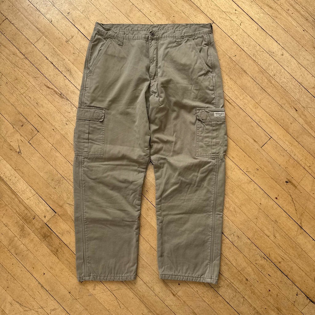 Vintage Wrangler Cargo Kahki Pants Sz 38x30