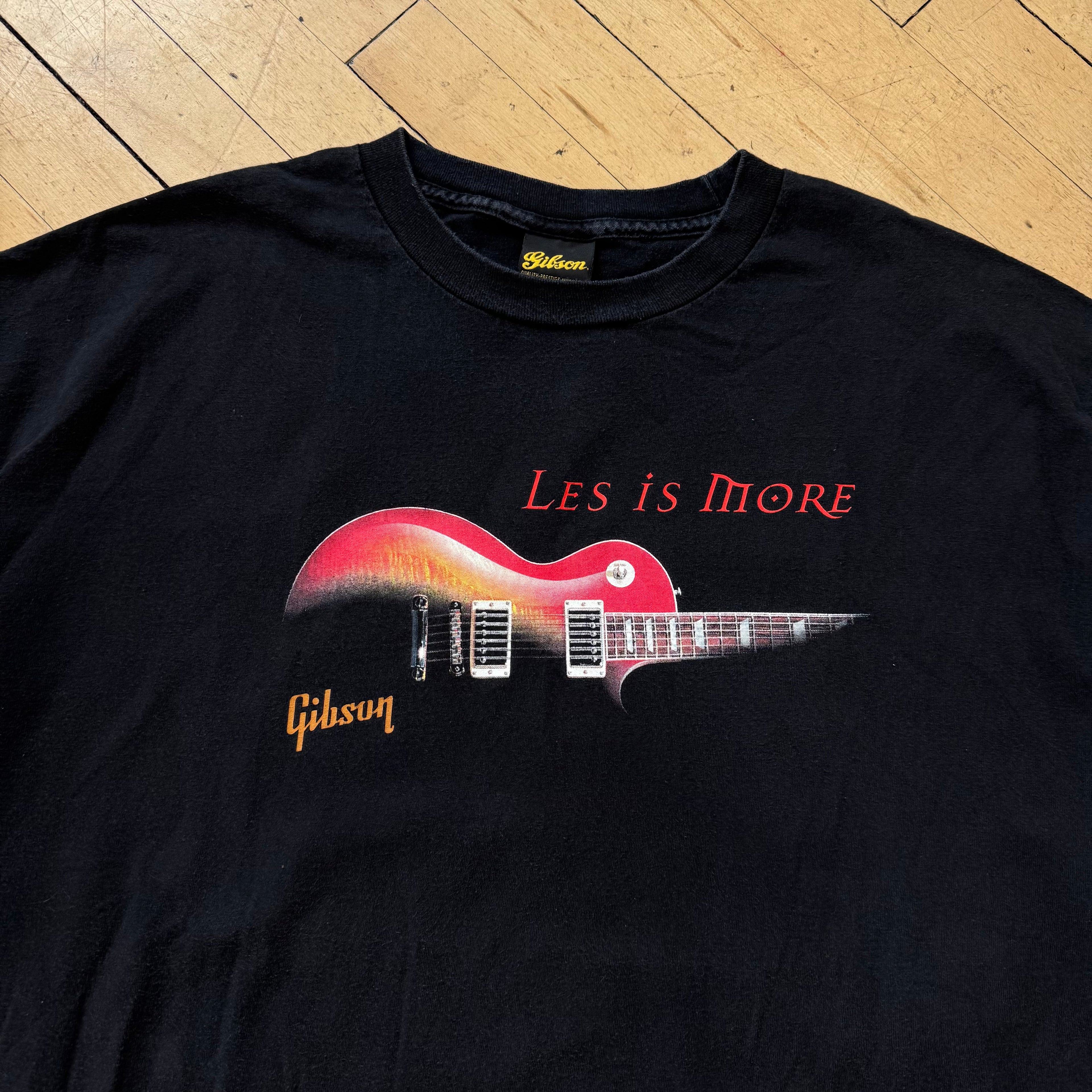 Vintage Gibson Guitar Les is More T-shirt Sz XL