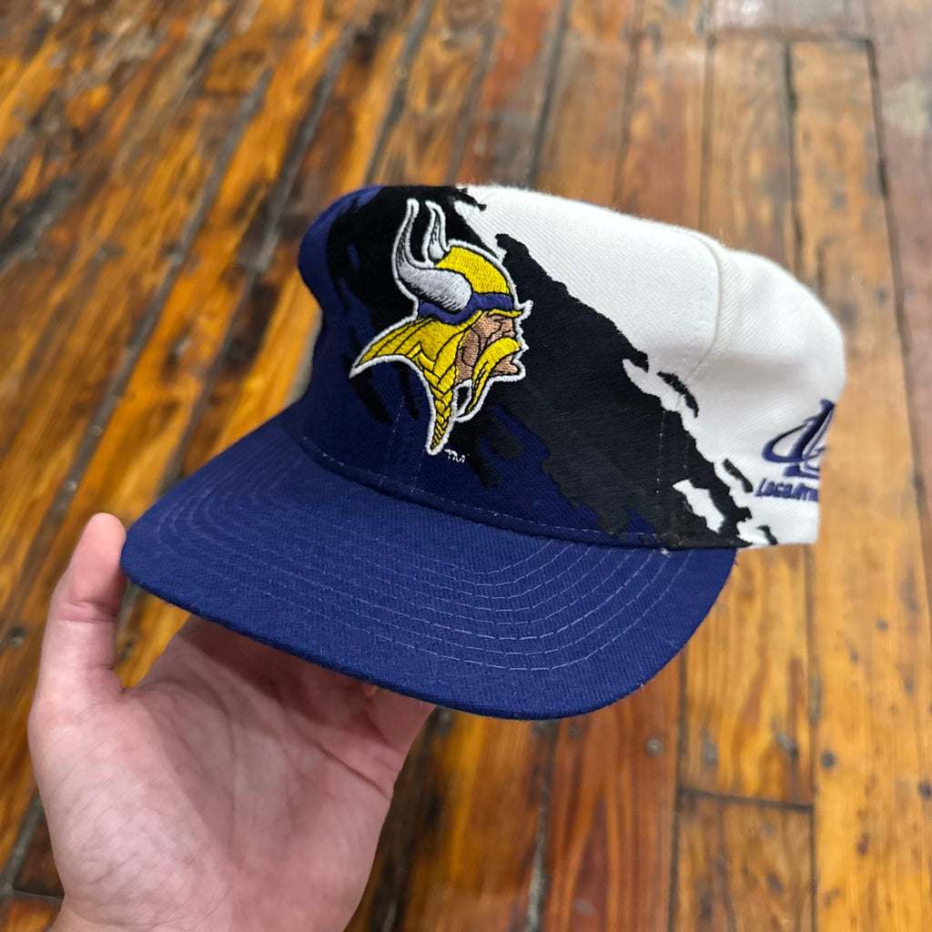 Vintage Minnesota Vikings Logo Athletic Splash Snapback Hat (NEW)