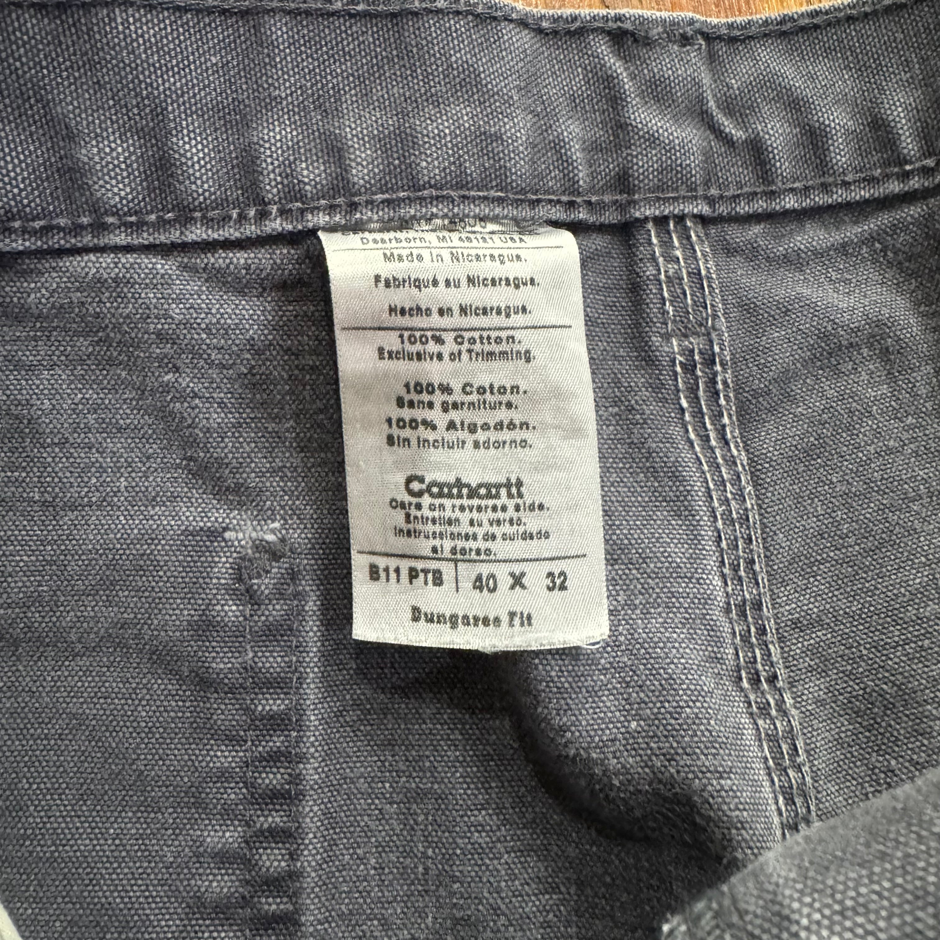Vintage Carhartt Faded Blue Denim Jeans Sz 40x32