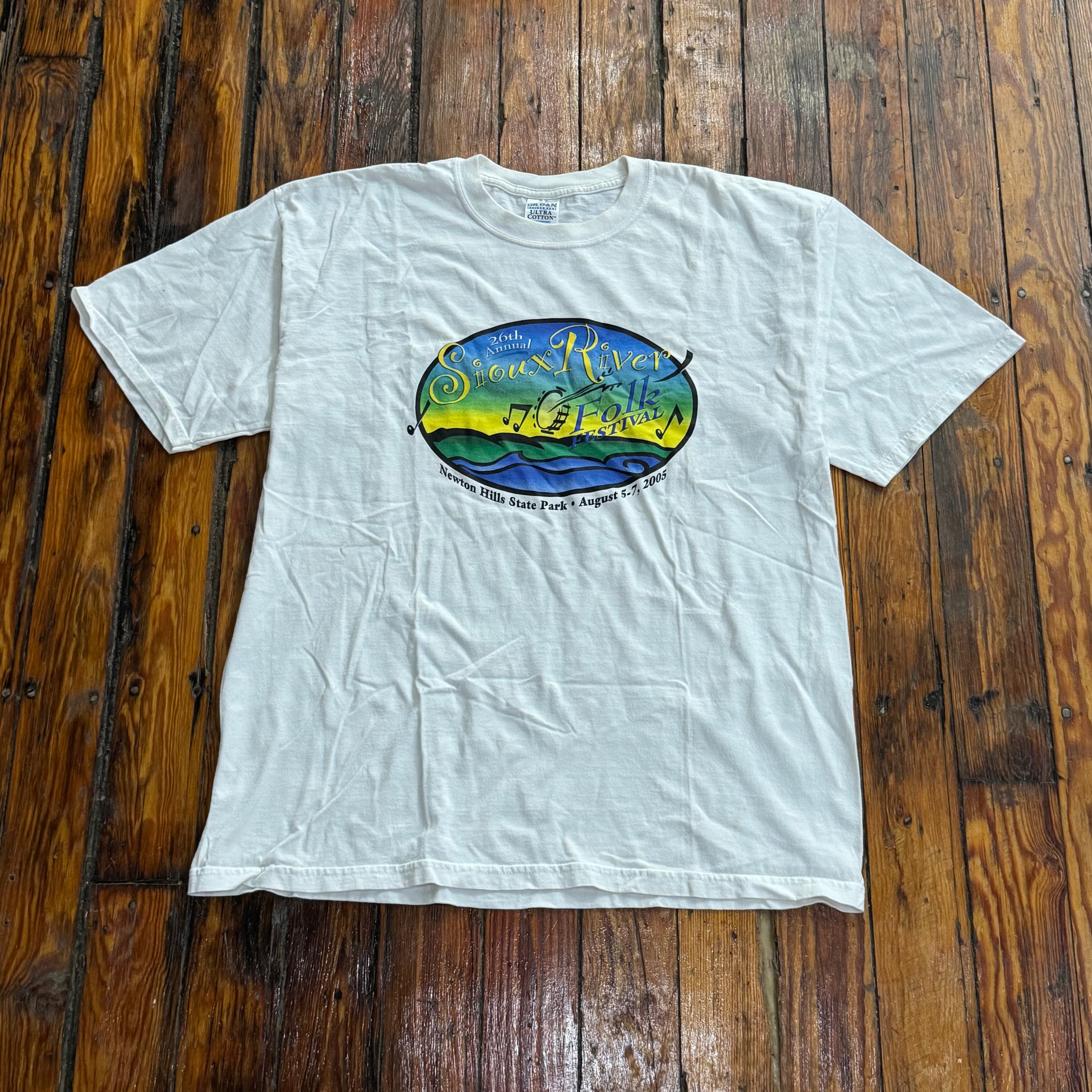 Vintage Sioux River Folk Festival T-shirt Sz XL