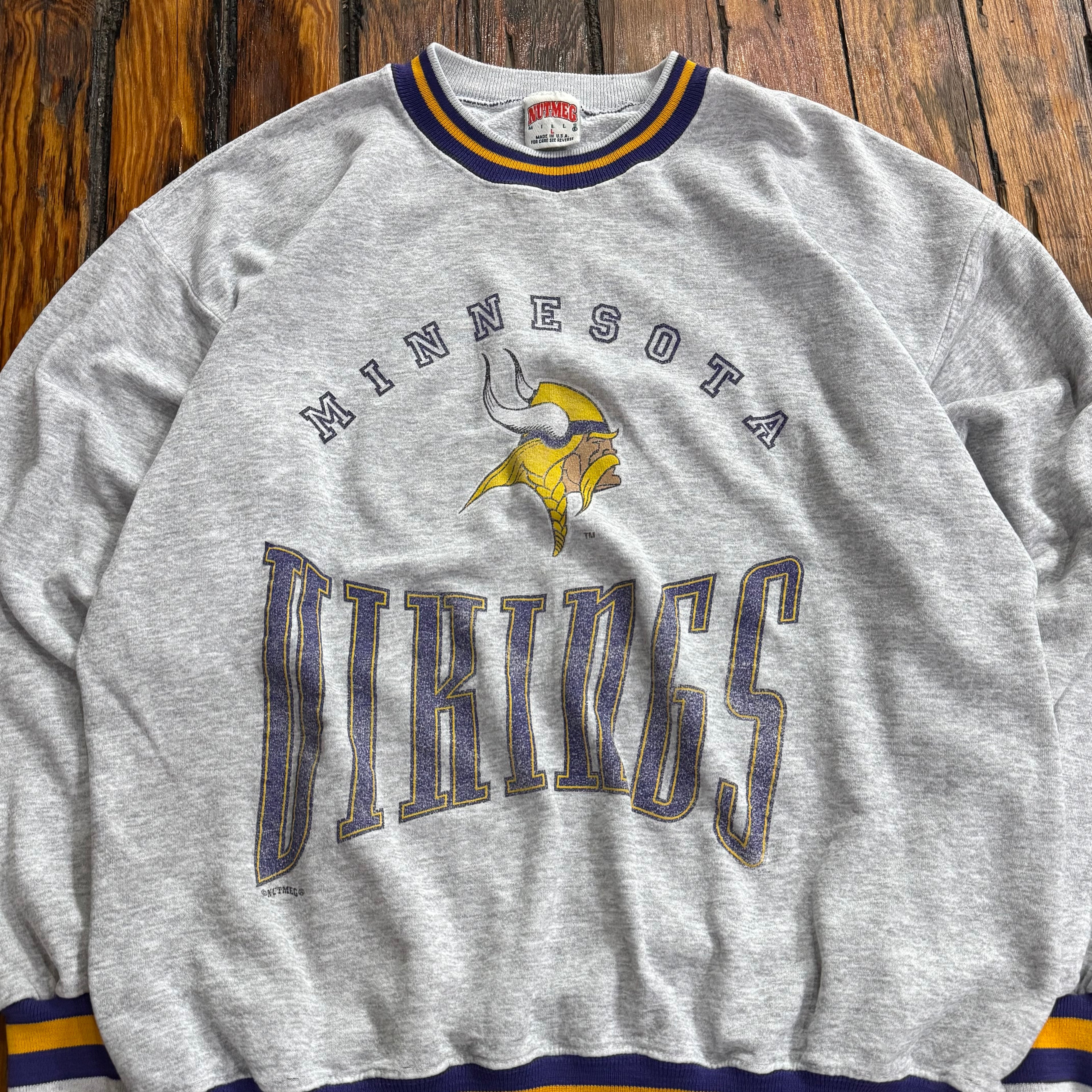 Vintage Minnesota Vikings CrewNeck Sz L