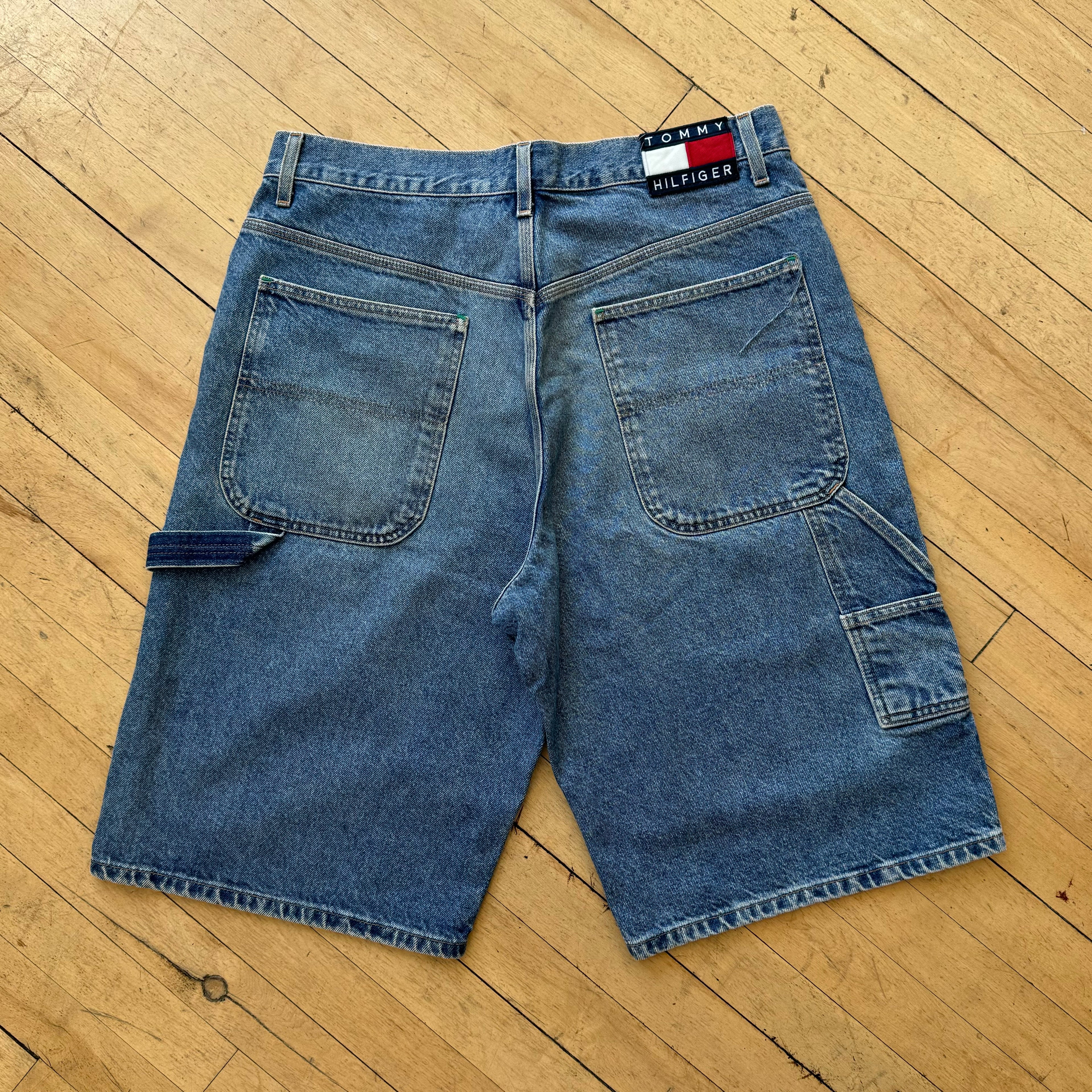 Vintage Tommy Hilfiger Carpenter Denim Jean Shorts Sz 34