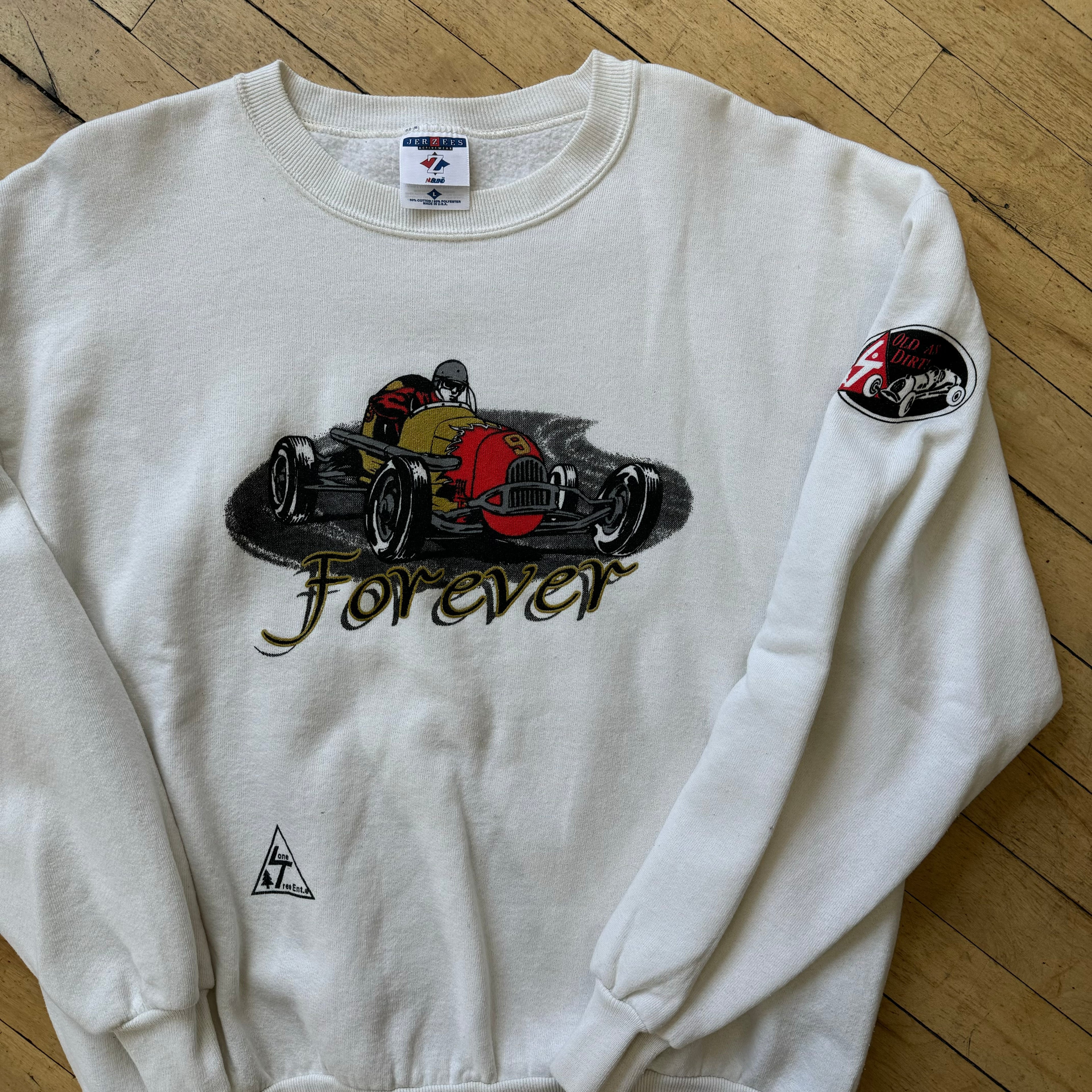 Vintage Old as Dirt Racing Crewneck Sz L