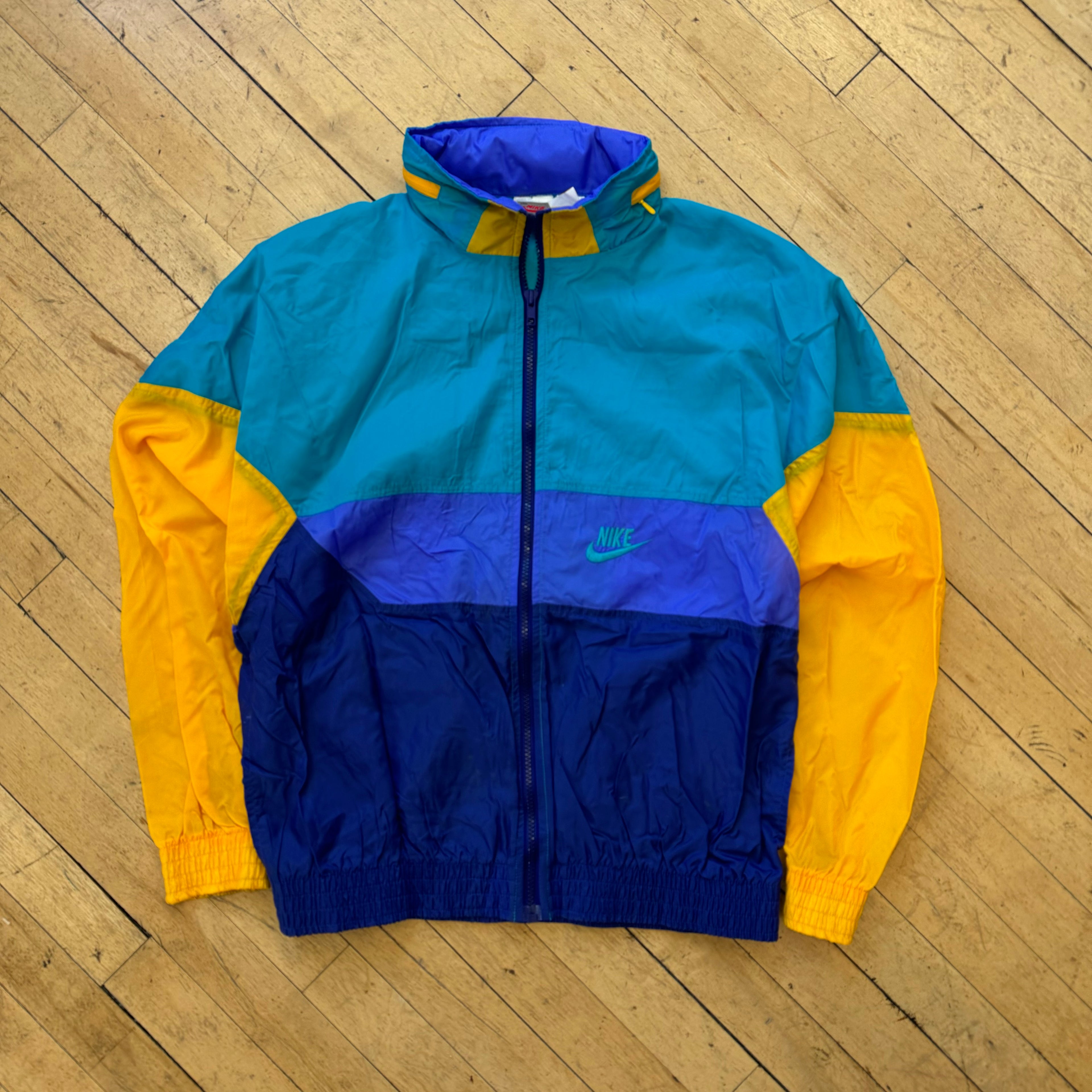Vintage Nike Color Blocking Windbreaker Jacket Sz L